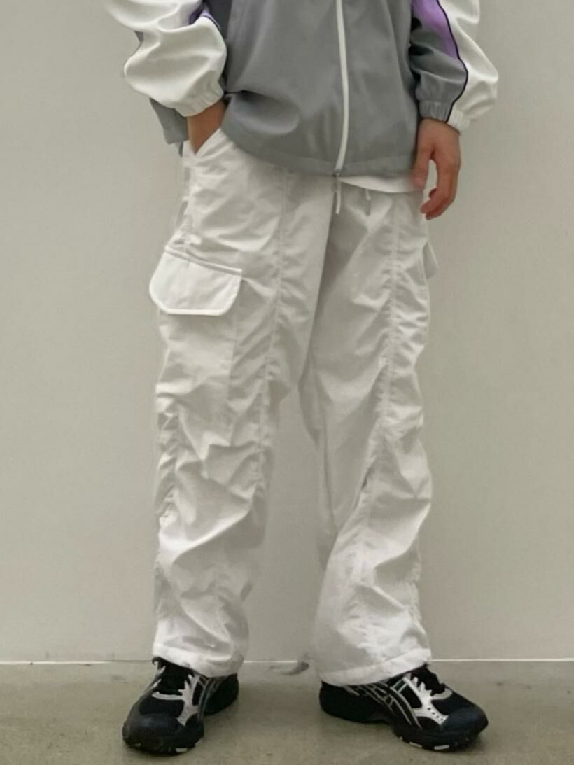 淨色可束腳工裝鬆身褲 EASY-057P