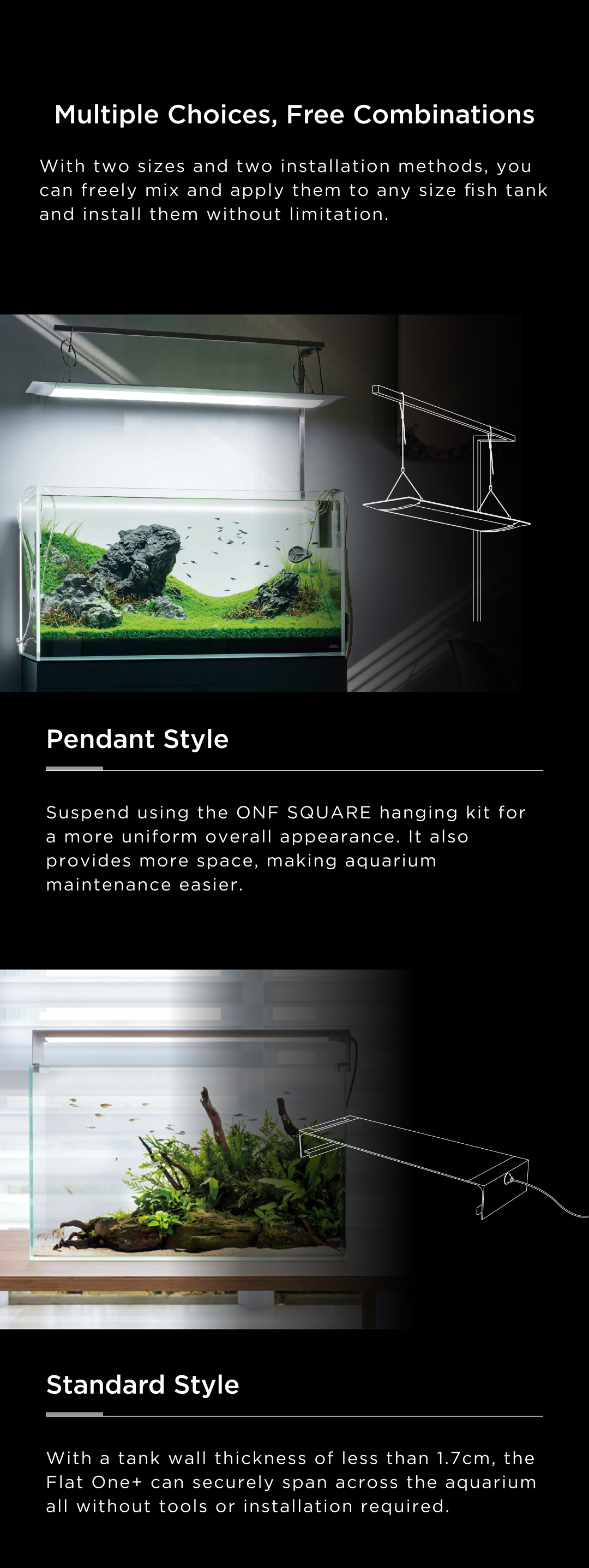 ONF| FLAT ONE- the smart led aquarium aquarium lighting