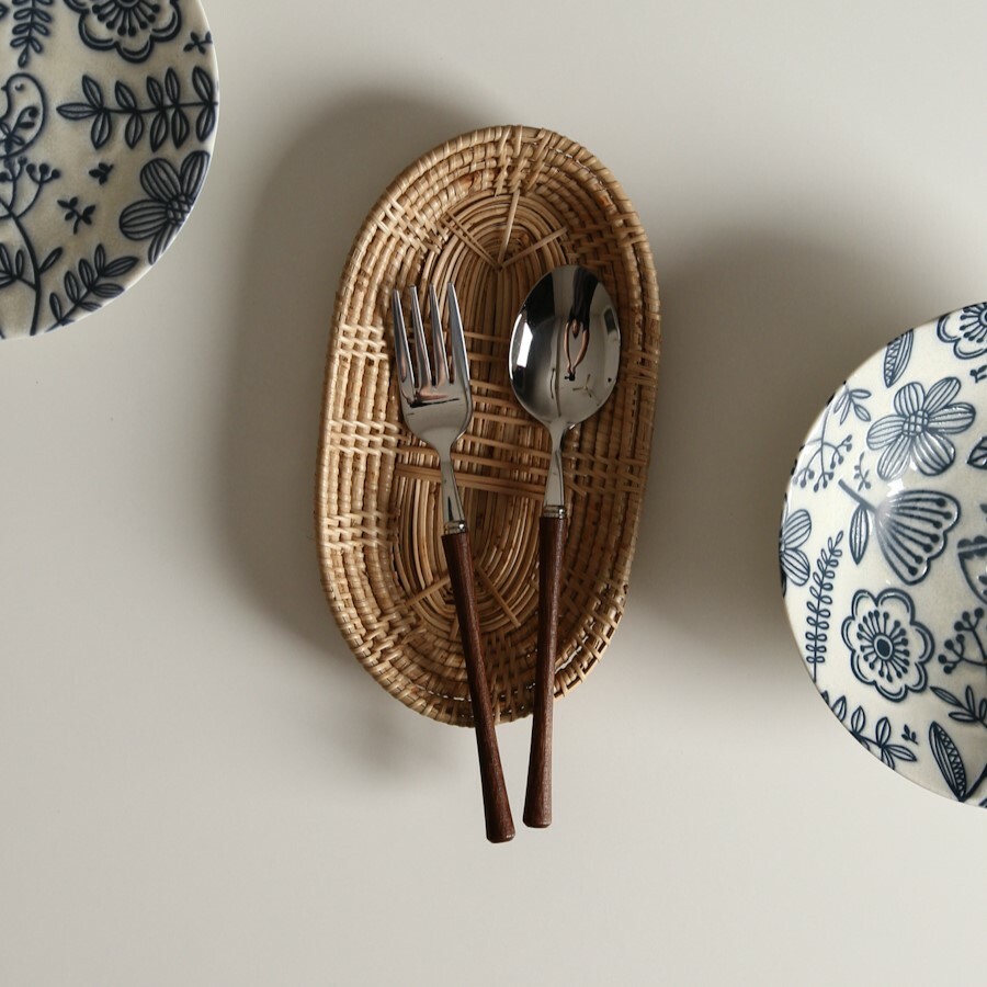 《5578》小蠻腰實木不鏽鋼湯叉