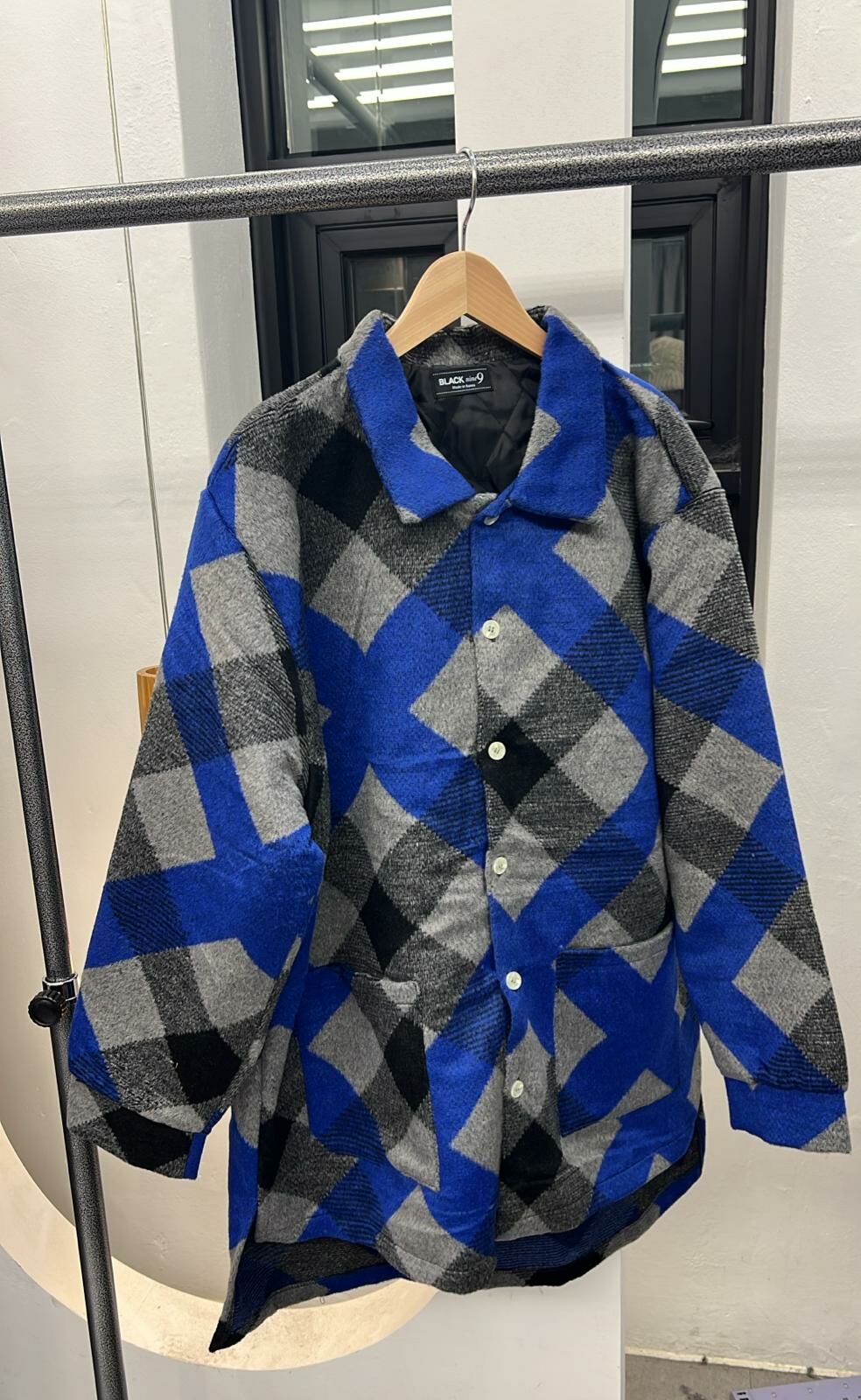 韓國連線 格仔前袋外套，清貨價貨品，不設退換（K1 M591）