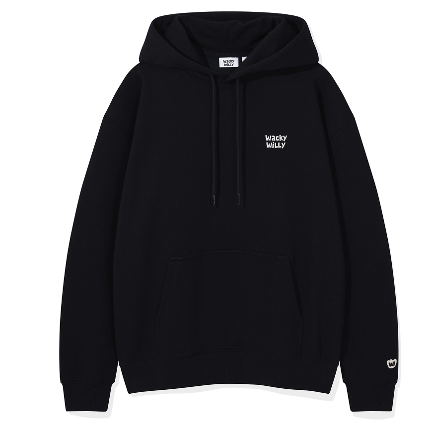 Wacky Willy Sign Logo Hood Black