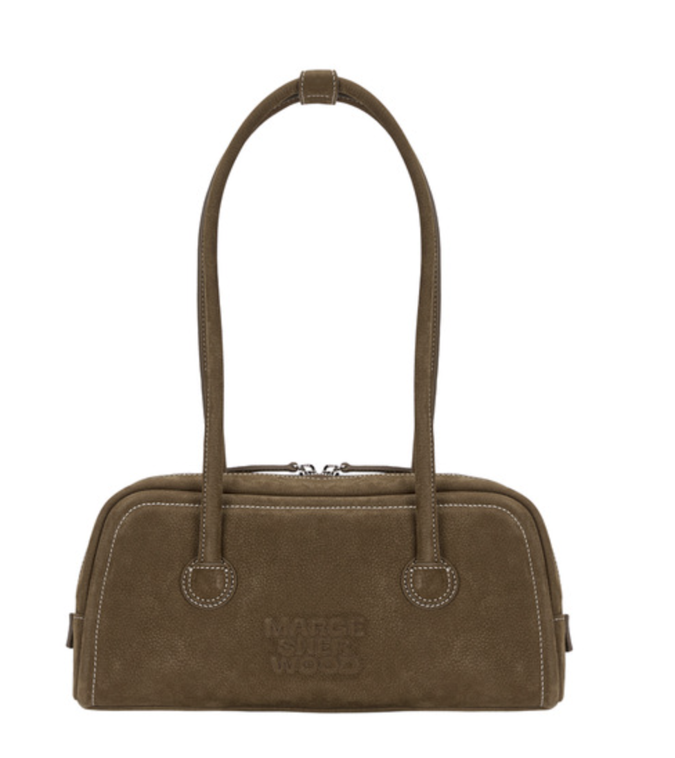 MARGESHERWOOD SOFT BAGUETTE BAG_chestnut nubuck