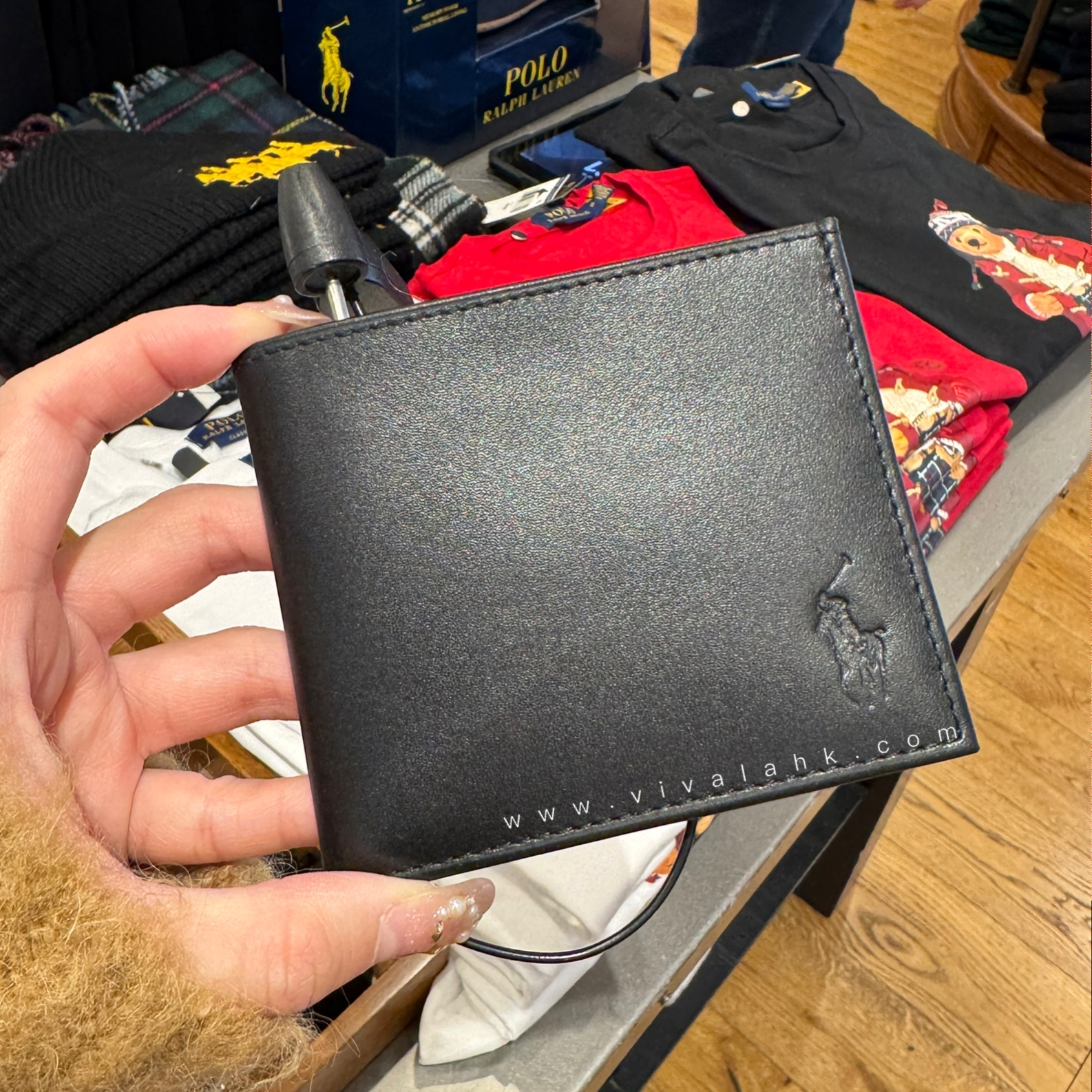 Polo Ralph Lauren - 男裝對摺短銀包 (滑皮)