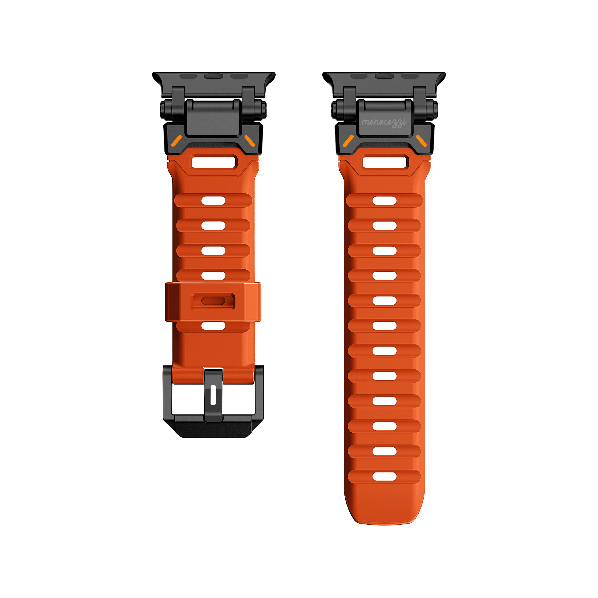 ESSENTIALS | Robust FKM Rubber Strap for Apple Watch 44/45/46/49mm - Orange