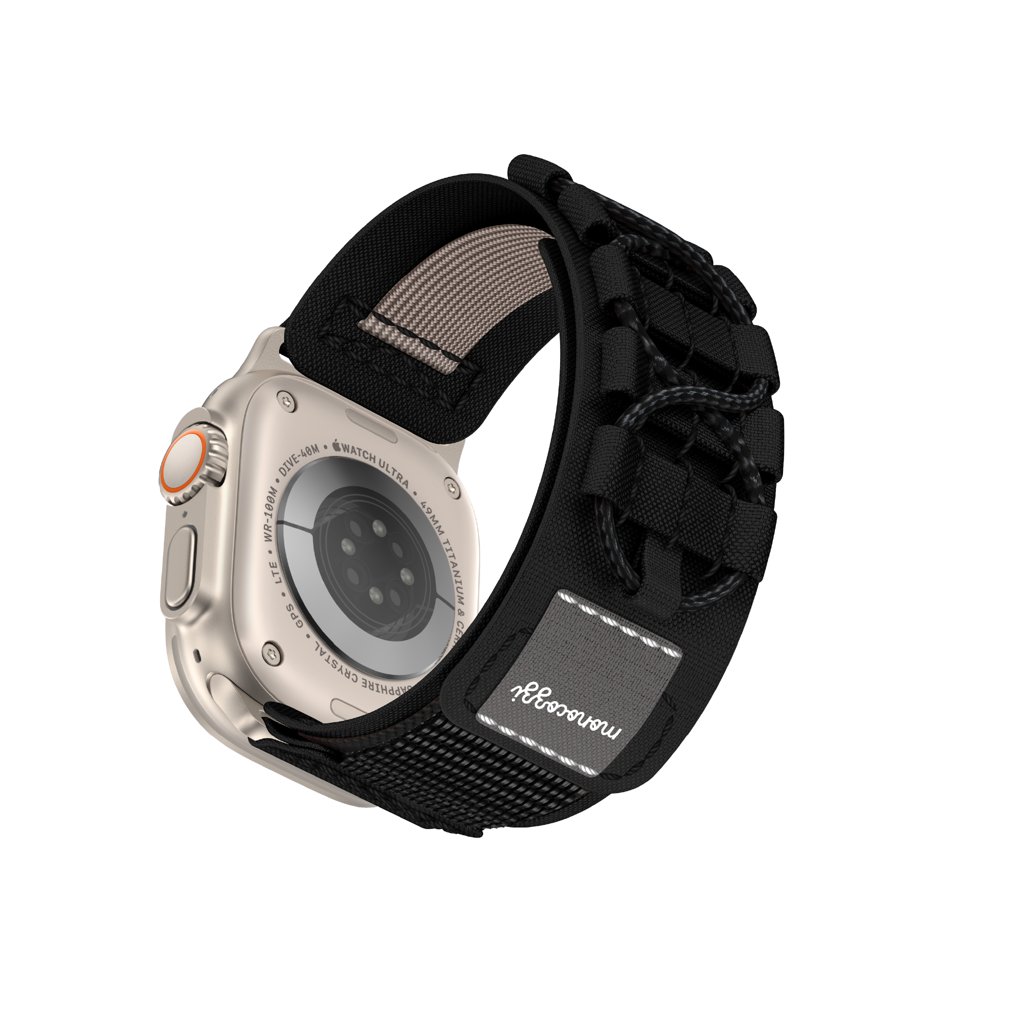 ESSENTIALS | Sturdy Nylon Strap for Apple Watch 44/45/46/49mm - Black