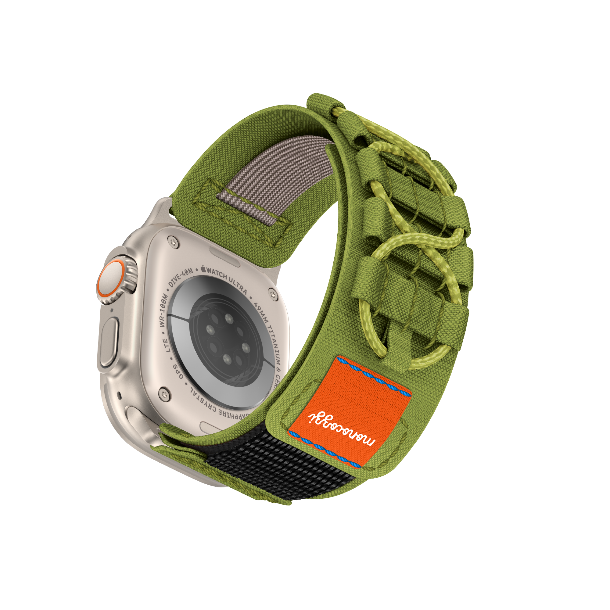 ESSENTIALS | Sturdy Nylon Strap for Apple Watch 44/45/46/49mm - Olive