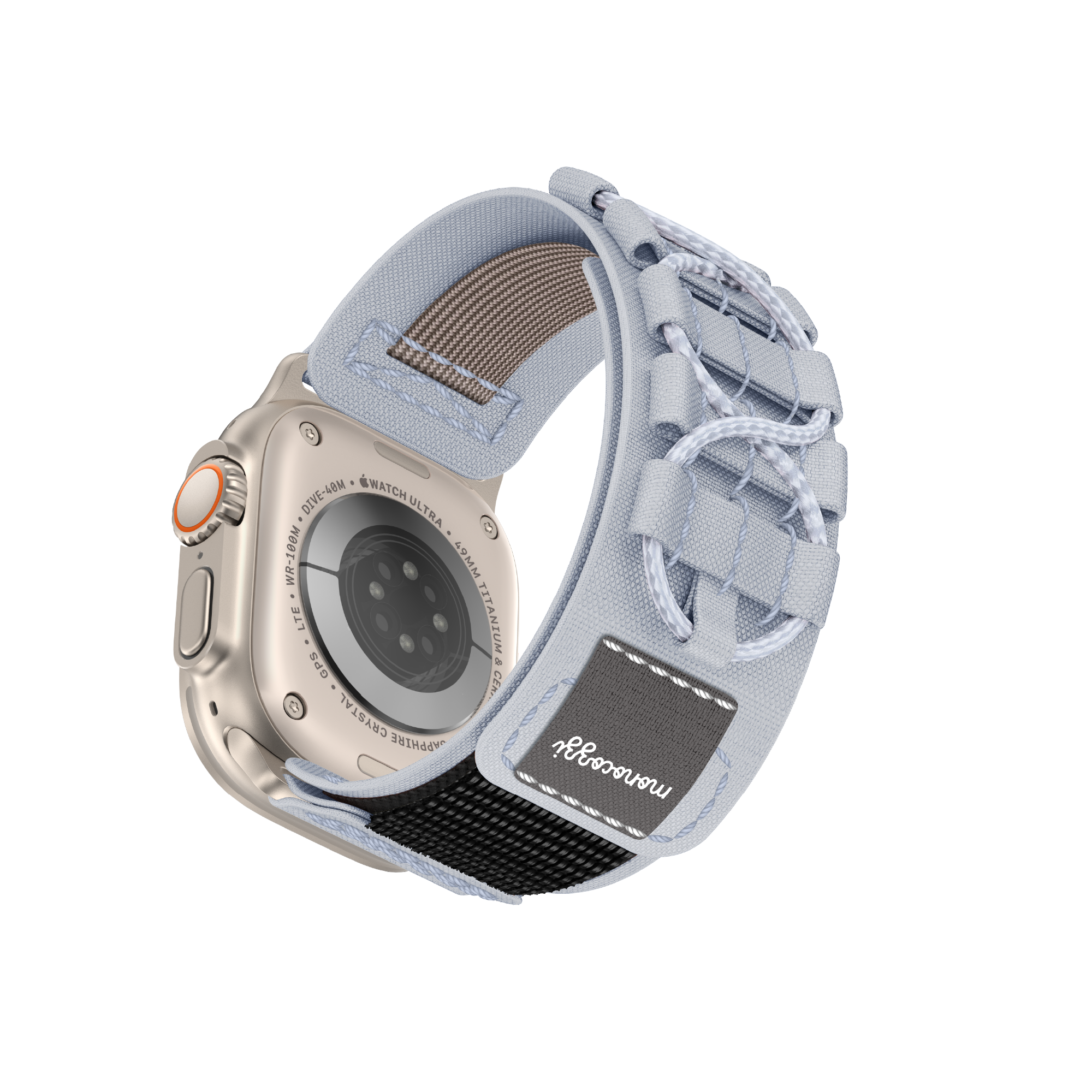 ESSENTIALS | Sturdy Nylon Strap for Apple Watch 44/45/46/49mm - Mist Grey