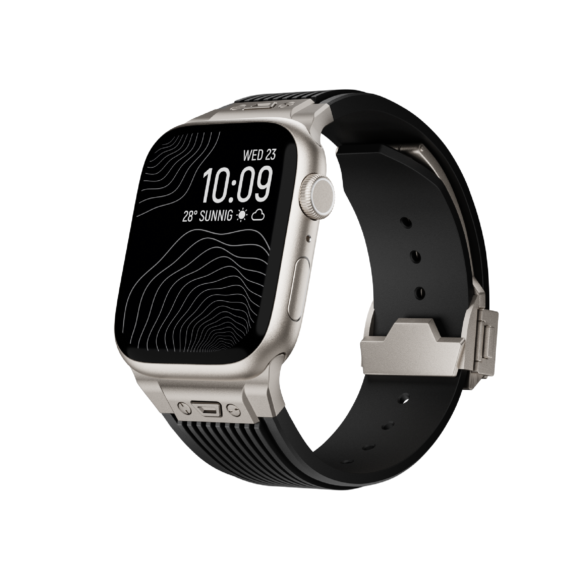 ESSENTIALS | Premium Liquid Silicone Strap for Apple Watch44/45/46/49mm - Black