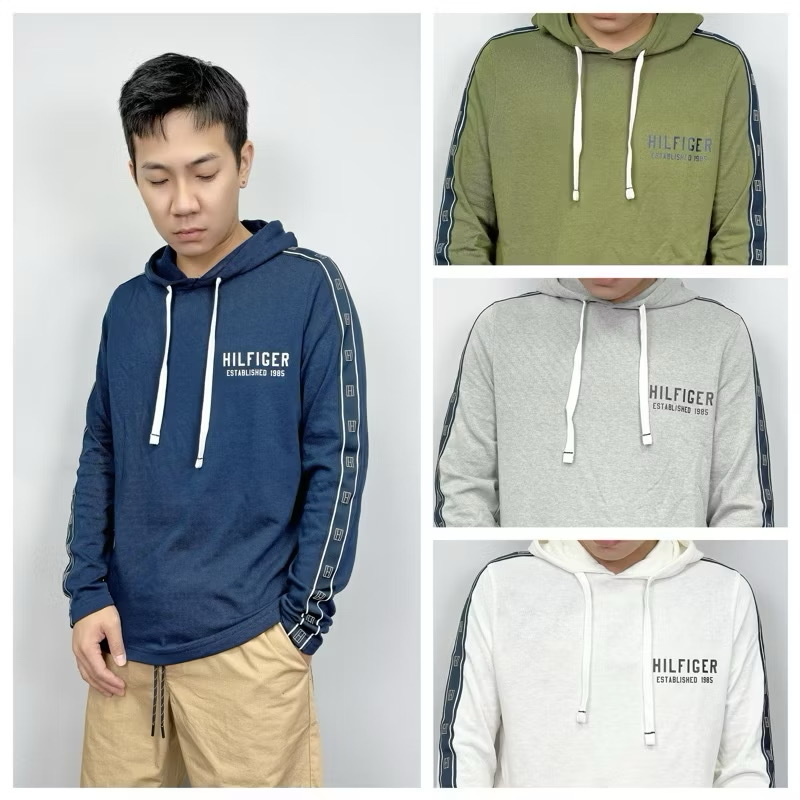 Tommy Hilfiger 手臂串標 薄款 帽T 薄長袖 長T