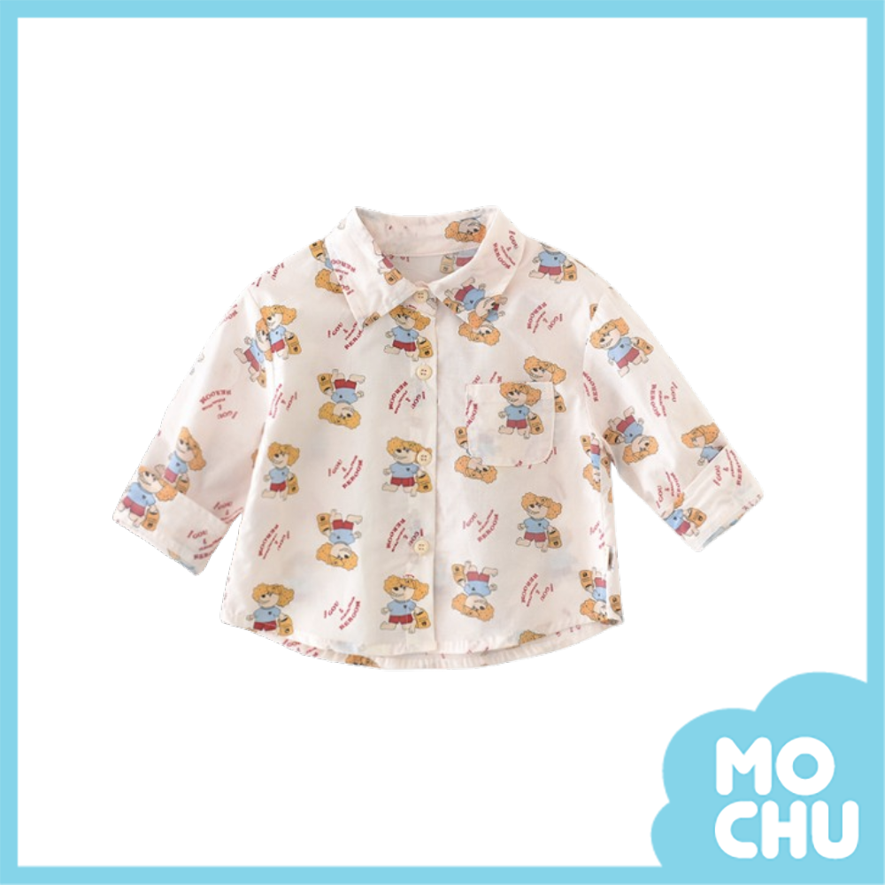 戴帽小狗散步去長袖襯衫