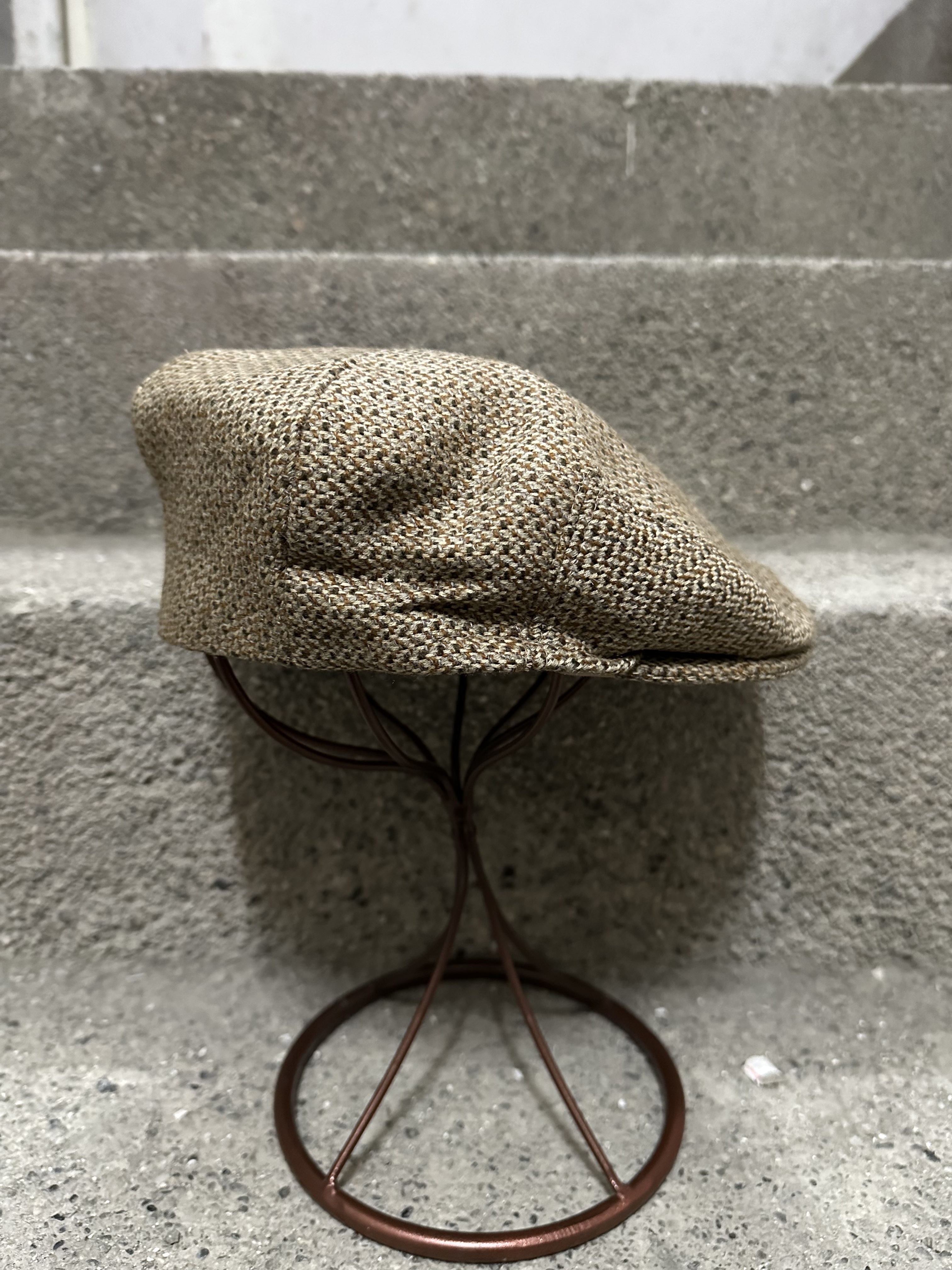 90s TRESS & CO Cashmere Wool Hunting Cap Made in England Deadstock