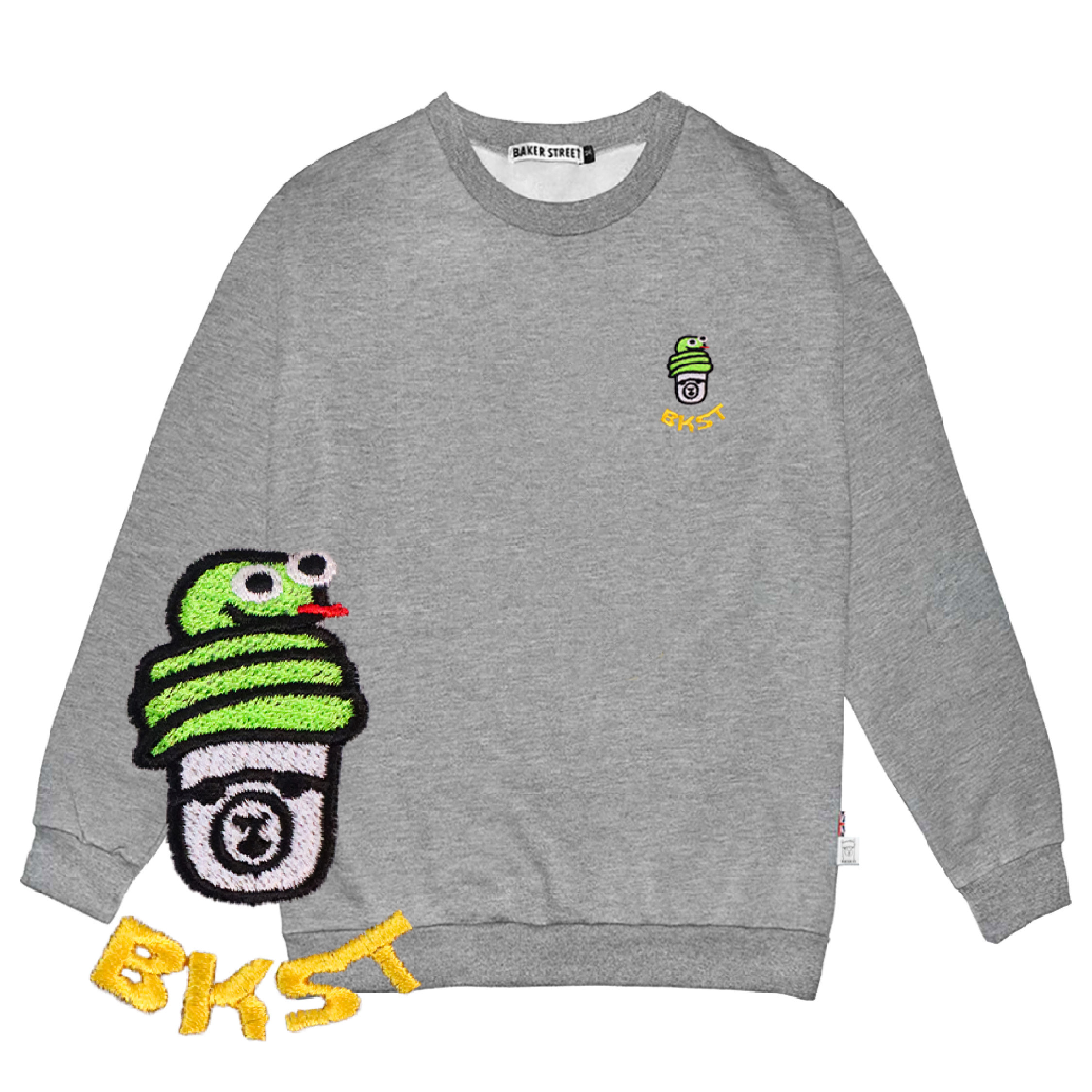 Embroidery-蛇蛇好朋友 刺繡 高磅數長袖圓T