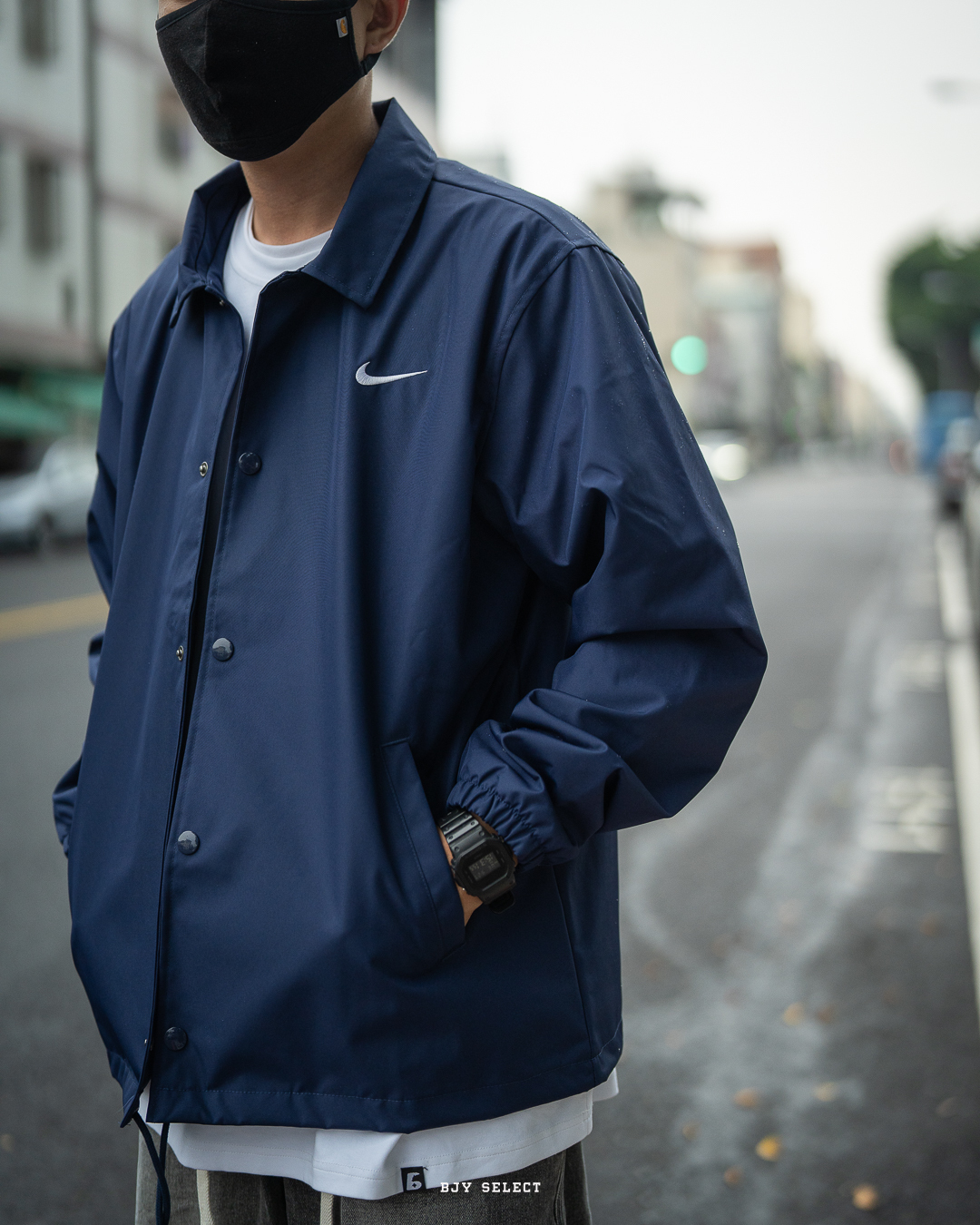 #現貨 NIKE COACH JACKET 刺繡 小LOGO 小勾 防風 防潑水 教練外套 FD7844-410 藍