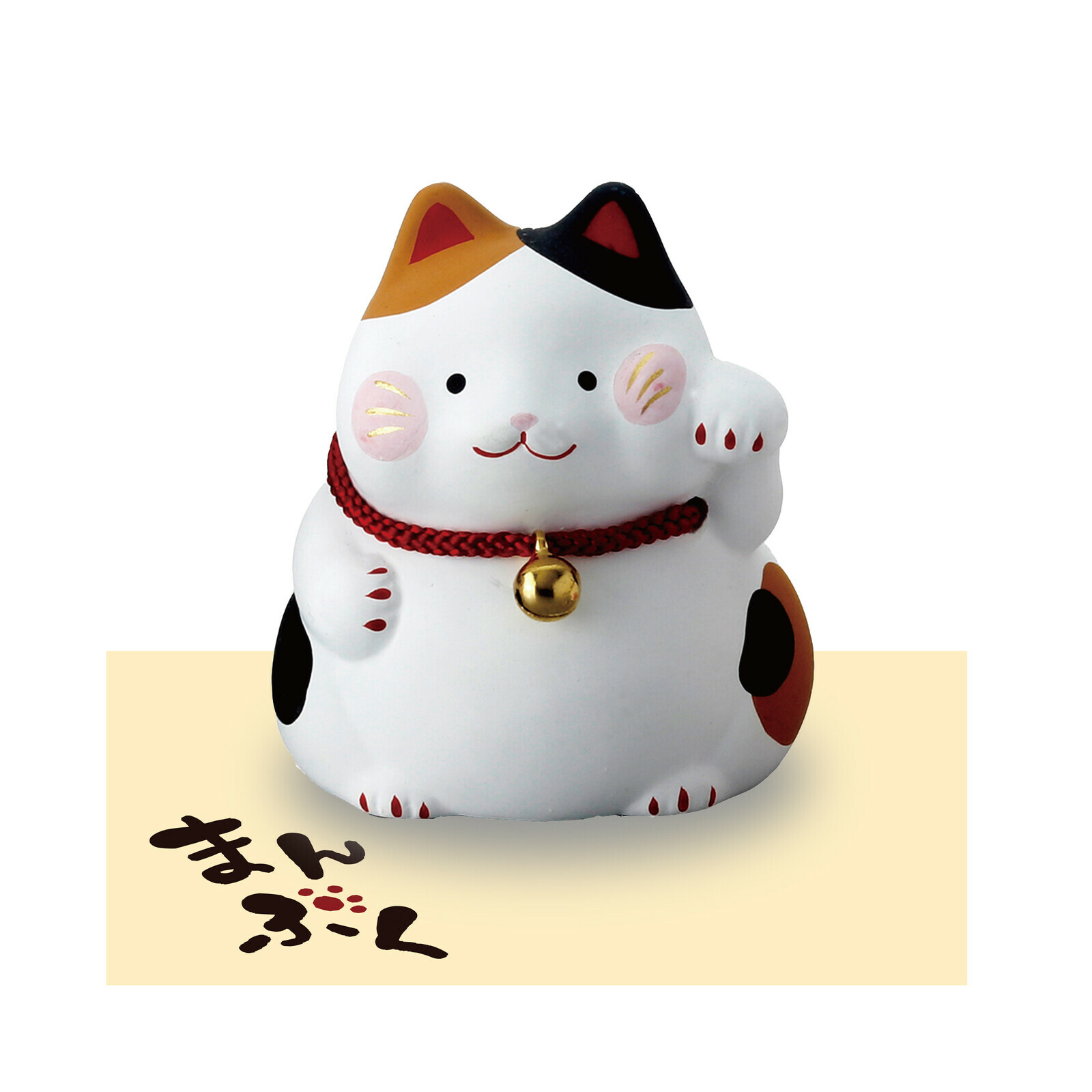 日式陶瓷肥肥招財貓(白) (非日本製)