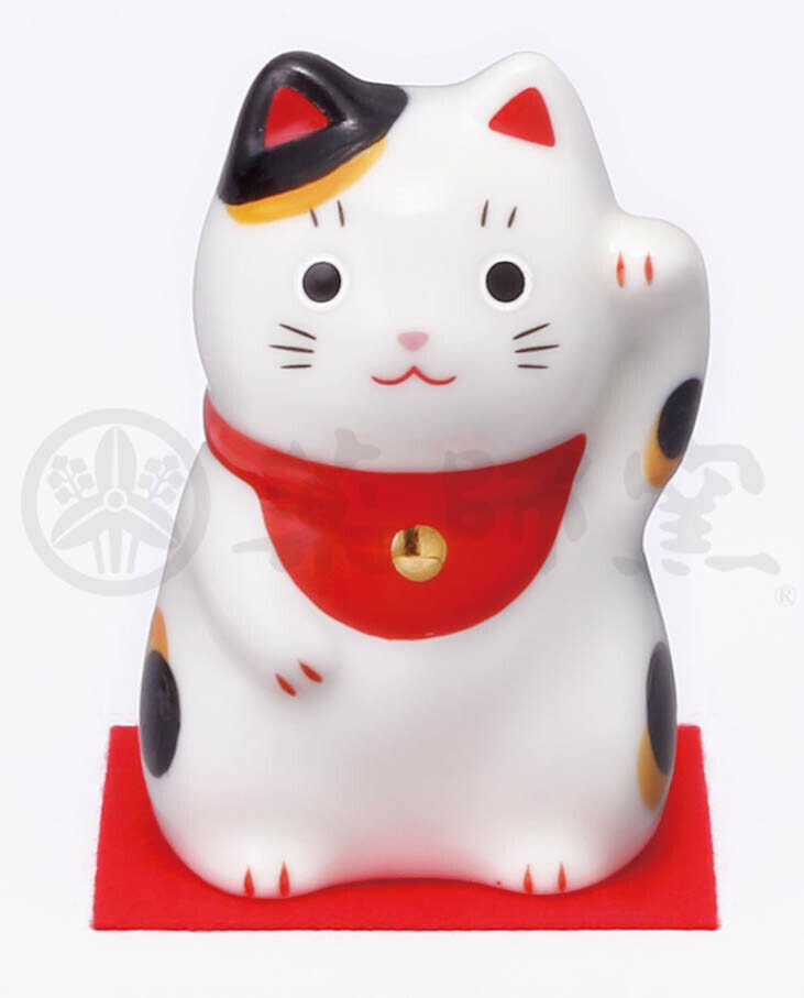 日式藥師窯福招き猫(白)(小) (非日本製)