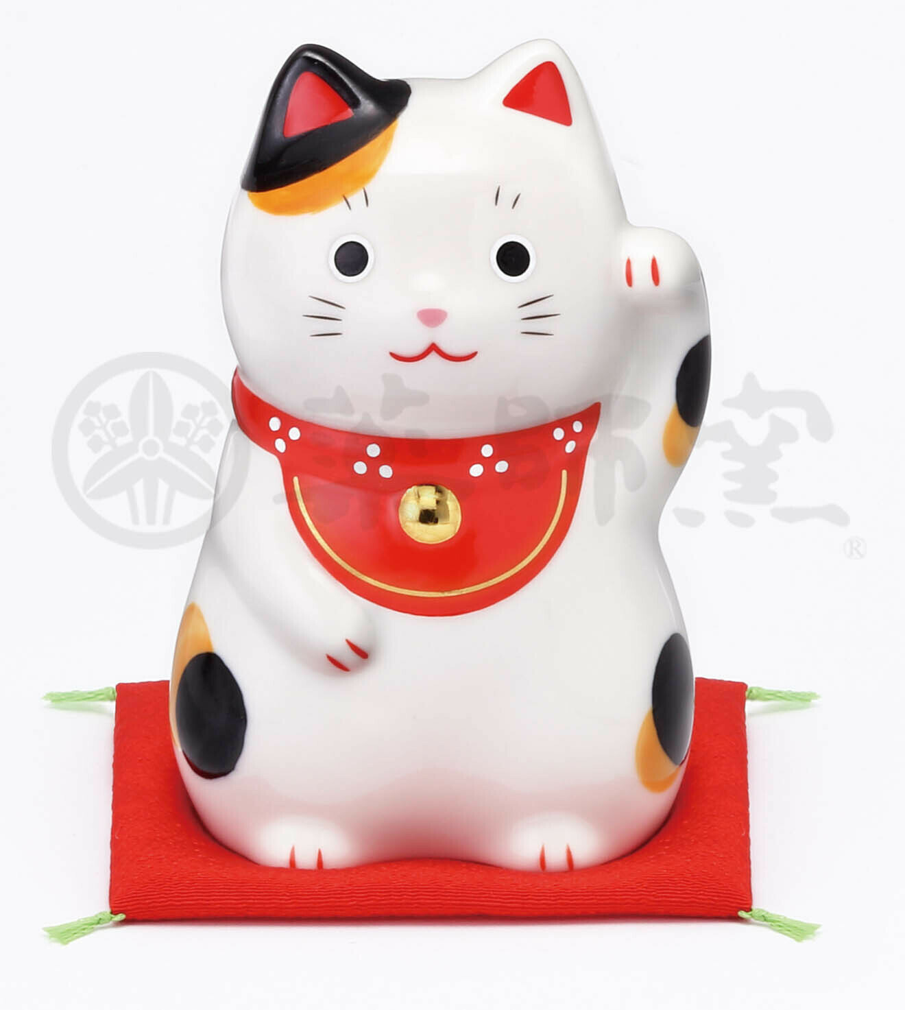 日式藥師窯福招き猫(白)(大) (非日本製)