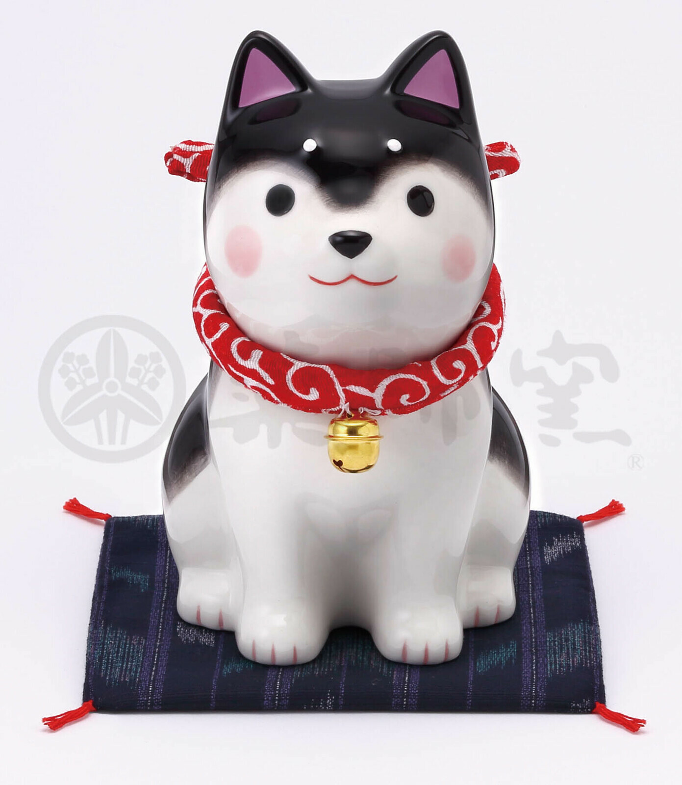 日式陶瓷日和柴犬(黑)(大) (非日本製)