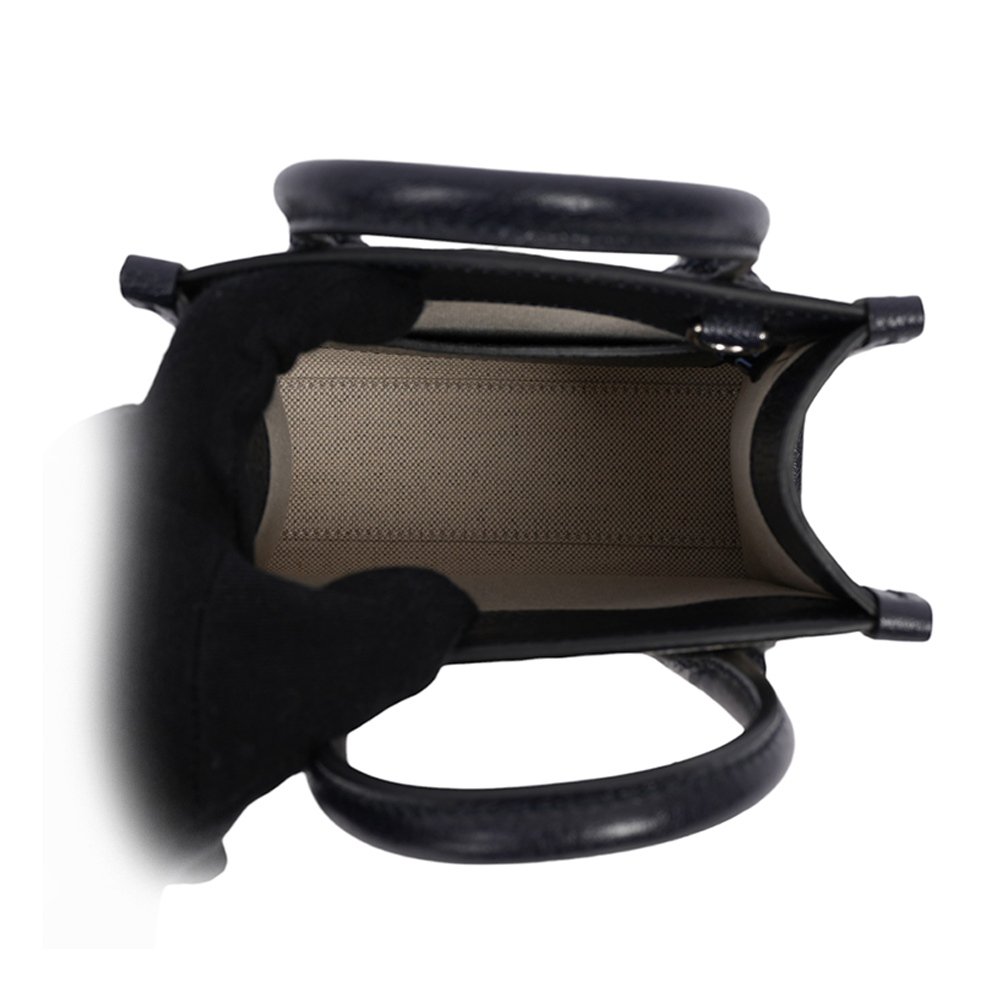 Interlocking G 迷你手提/斜背托特包(黑藍色) 671623 K9GSN 4075