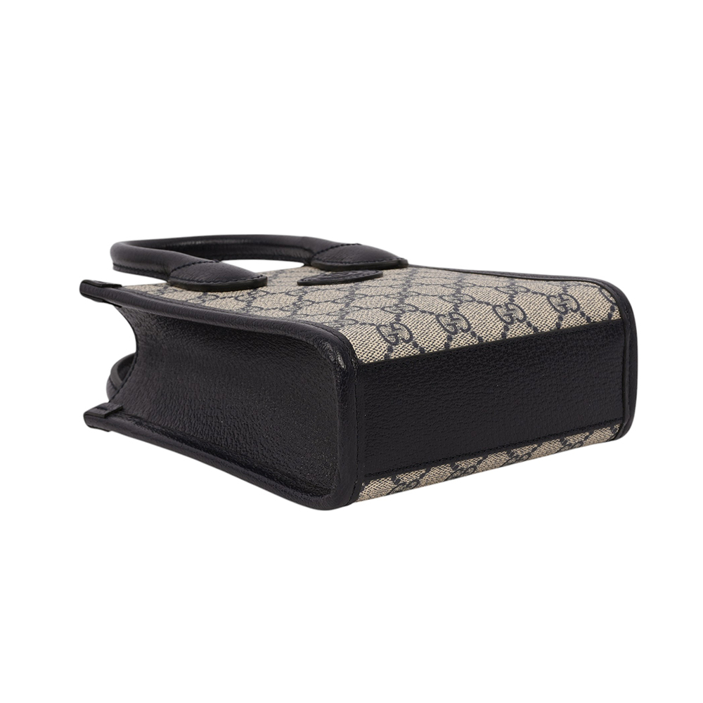 Interlocking G 迷你手提/斜背托特包(黑藍色) 671623 K9GSN 4075