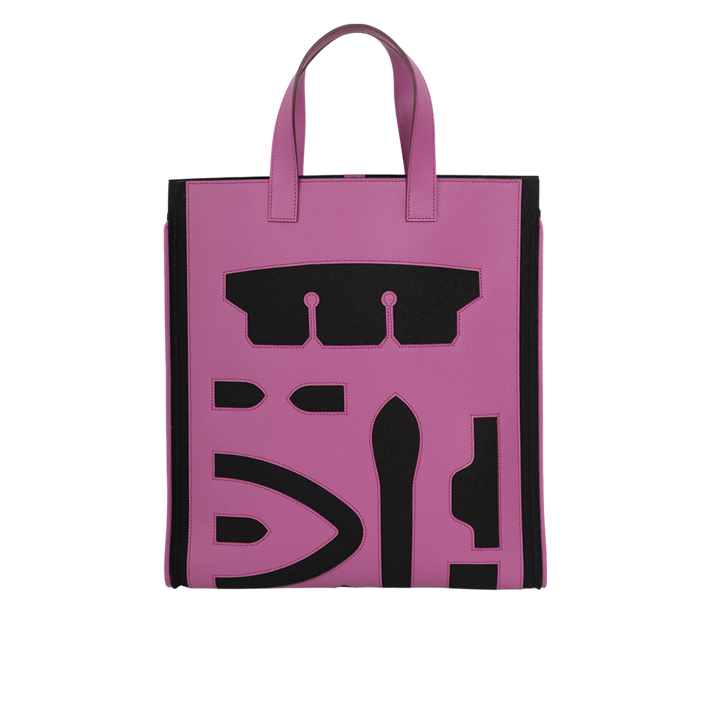 【Hermès】Petit H 工坊作品羊毛氈及牛皮手提包