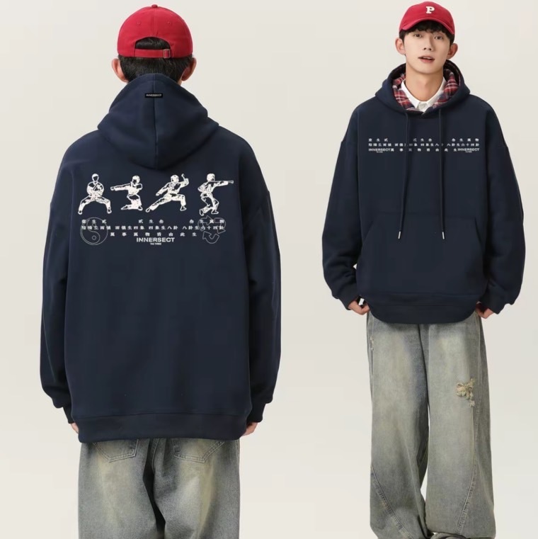 INNERSECT 三生萬物 FOG ESSENTIAL 24FW  傳統武術 演譯圖 格紋帽 連帽上衣 帽tee INA24FWTHDZ006G