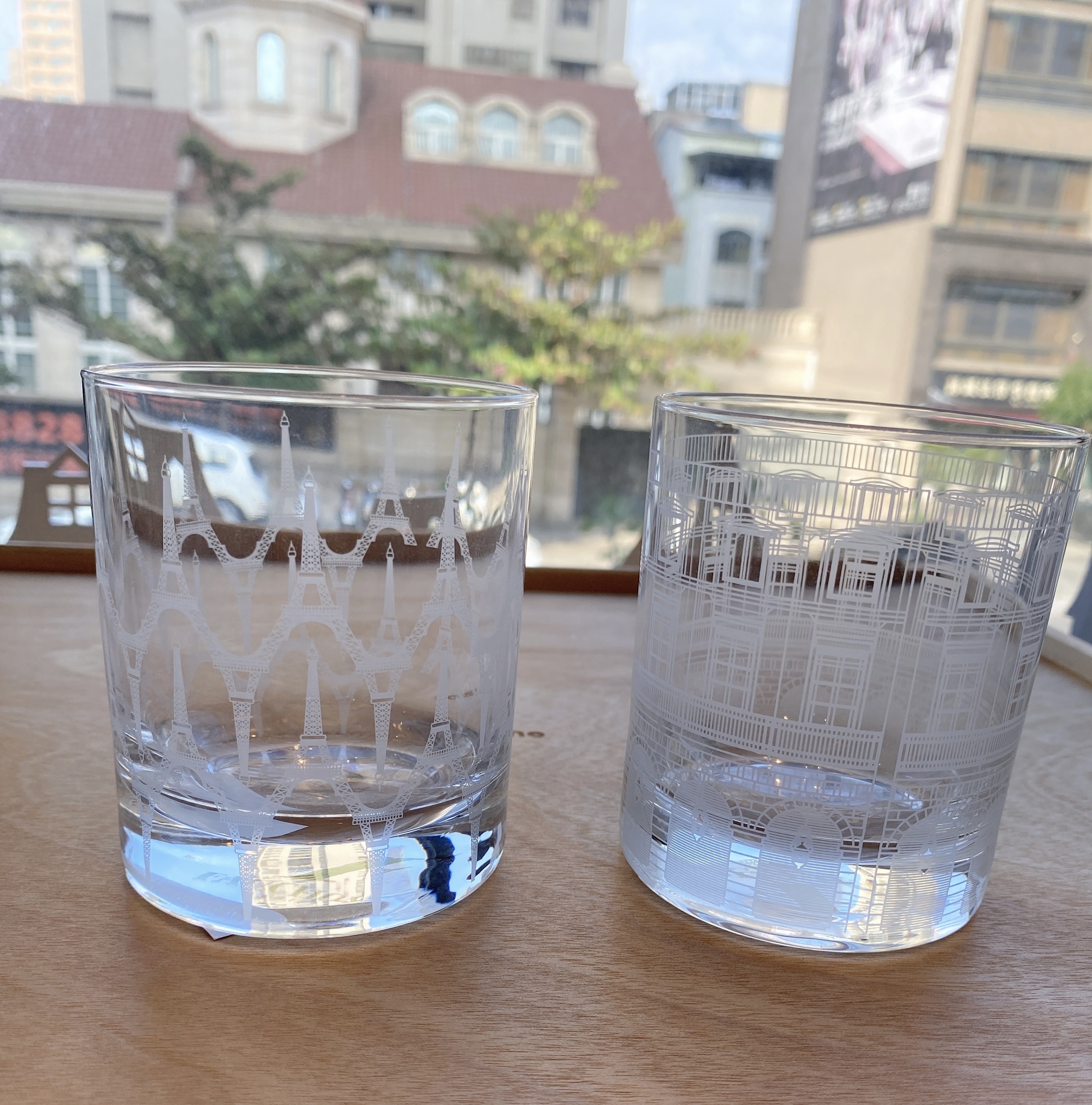 法國巴黎玻璃對杯