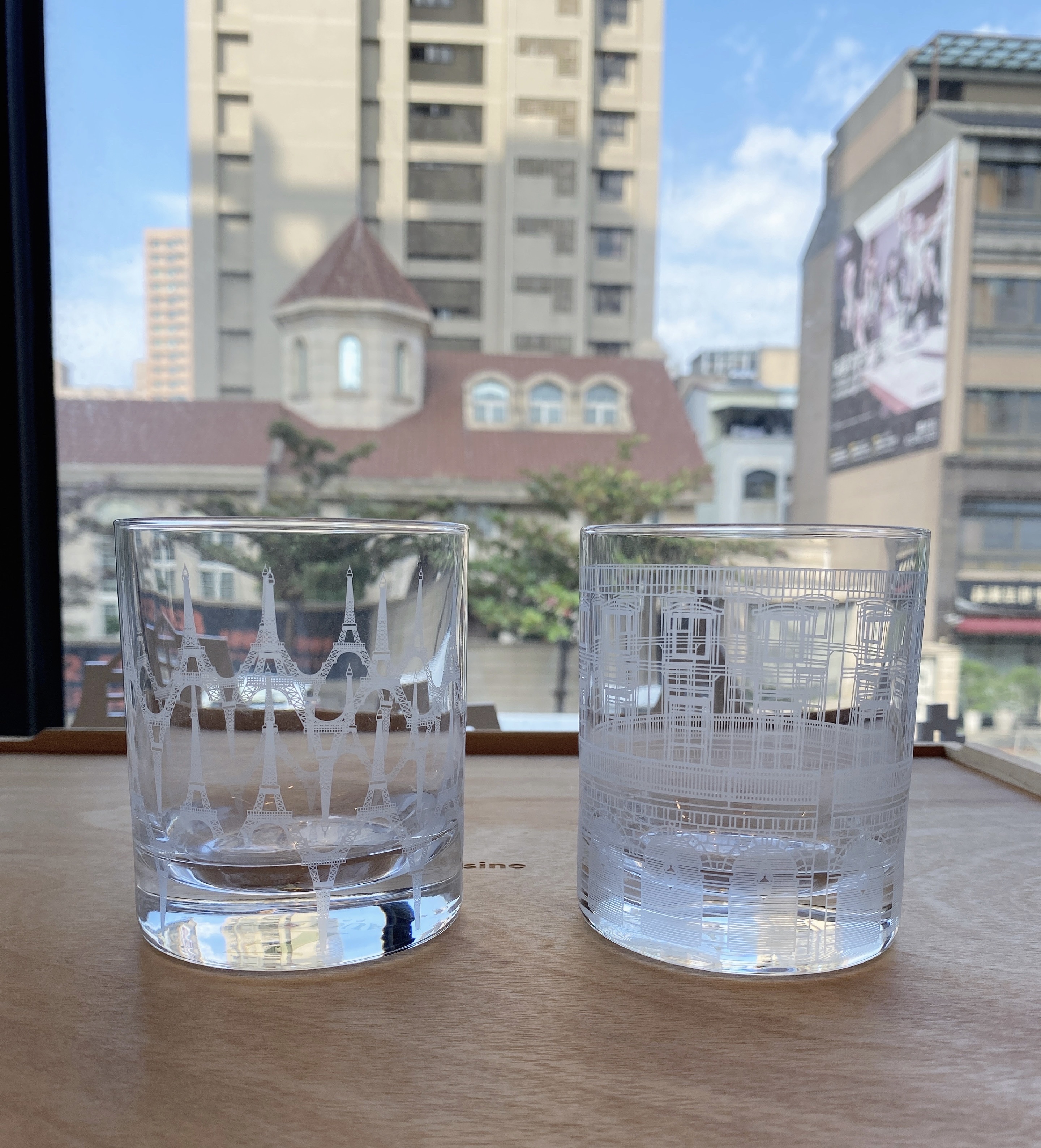 法國巴黎玻璃對杯