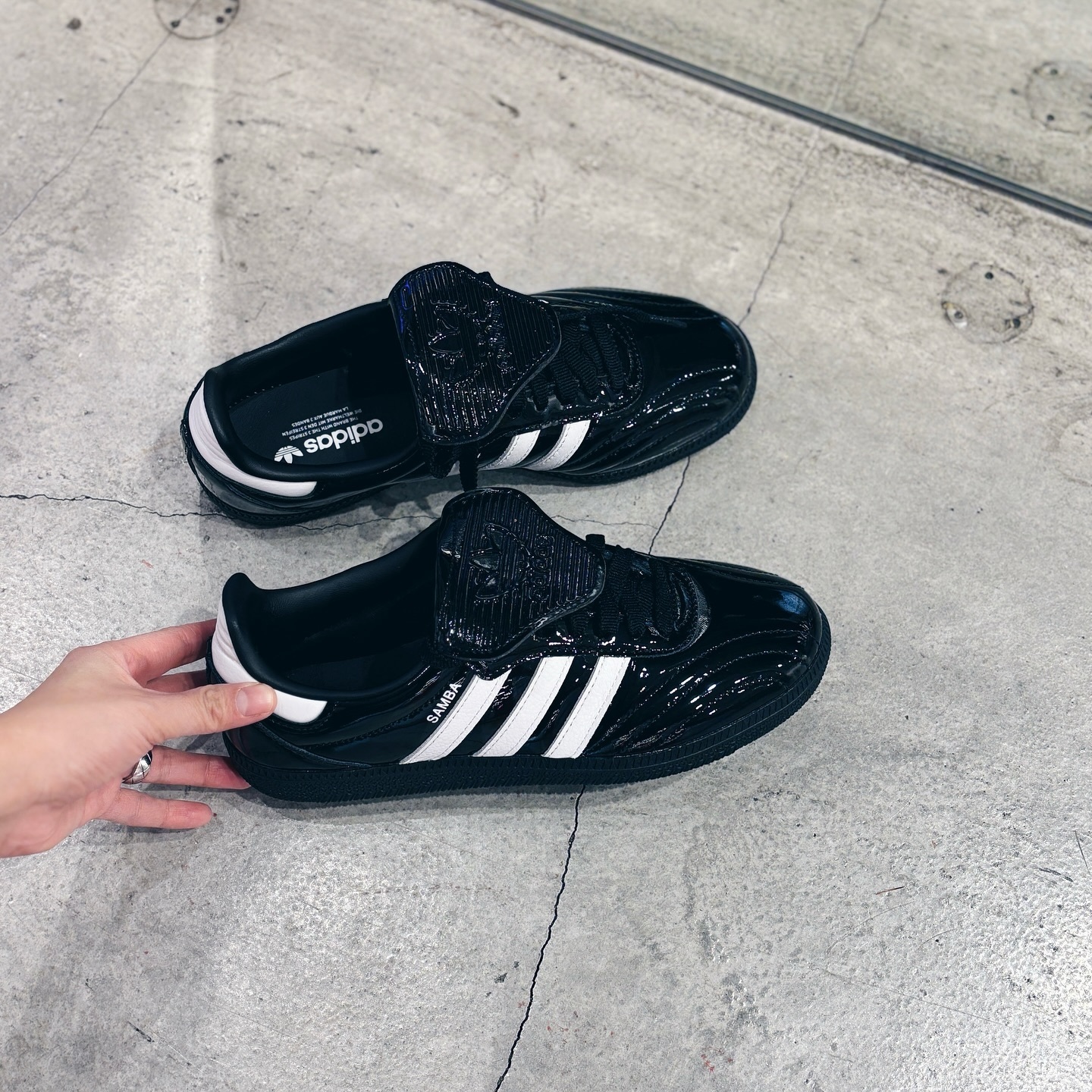 Adidas Originals Samba LT 黑色 漆皮 翻鞋舌 長鞋舌 復古鞋 JI2707