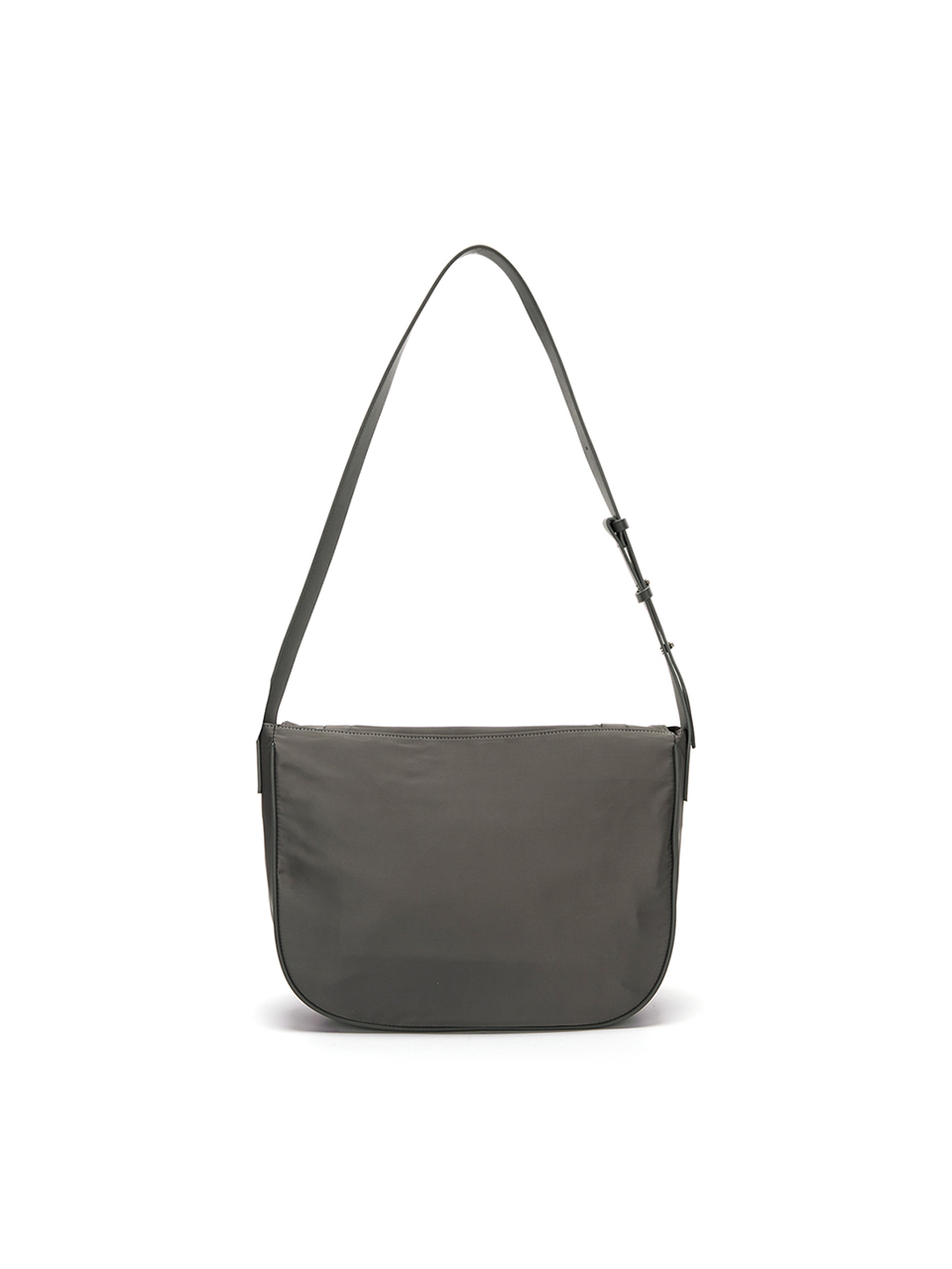 大容量鎖扣單肩包 炭灰