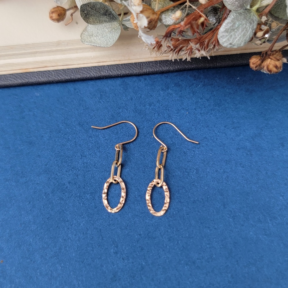 【me.luxe】K10波紋鍊圈耳環