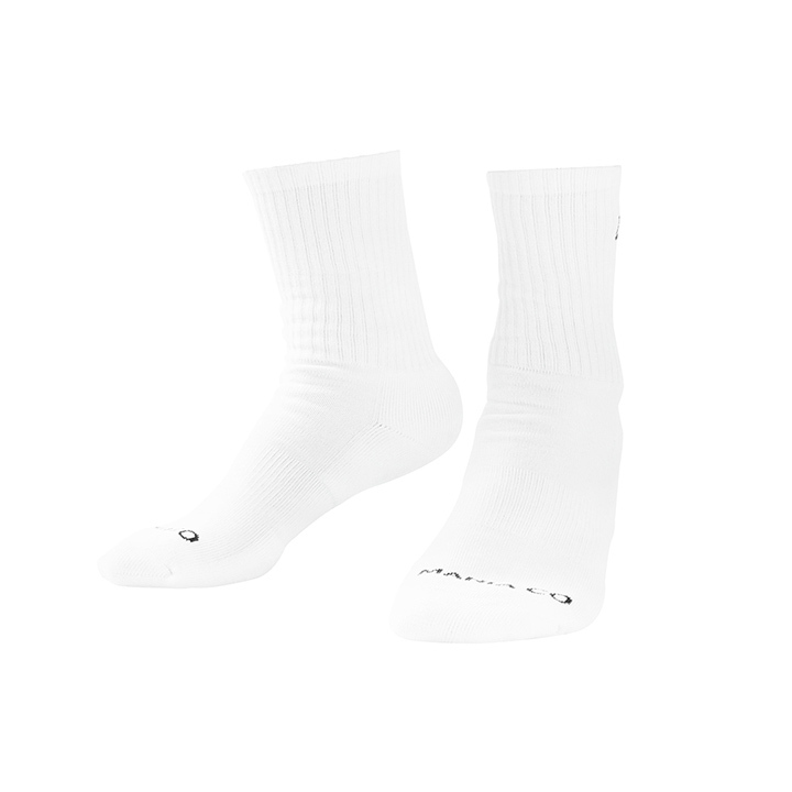 MANIA 襪子 中筒襪 萊卡 (一入兩雙) 白 24 A/W Logo Socks