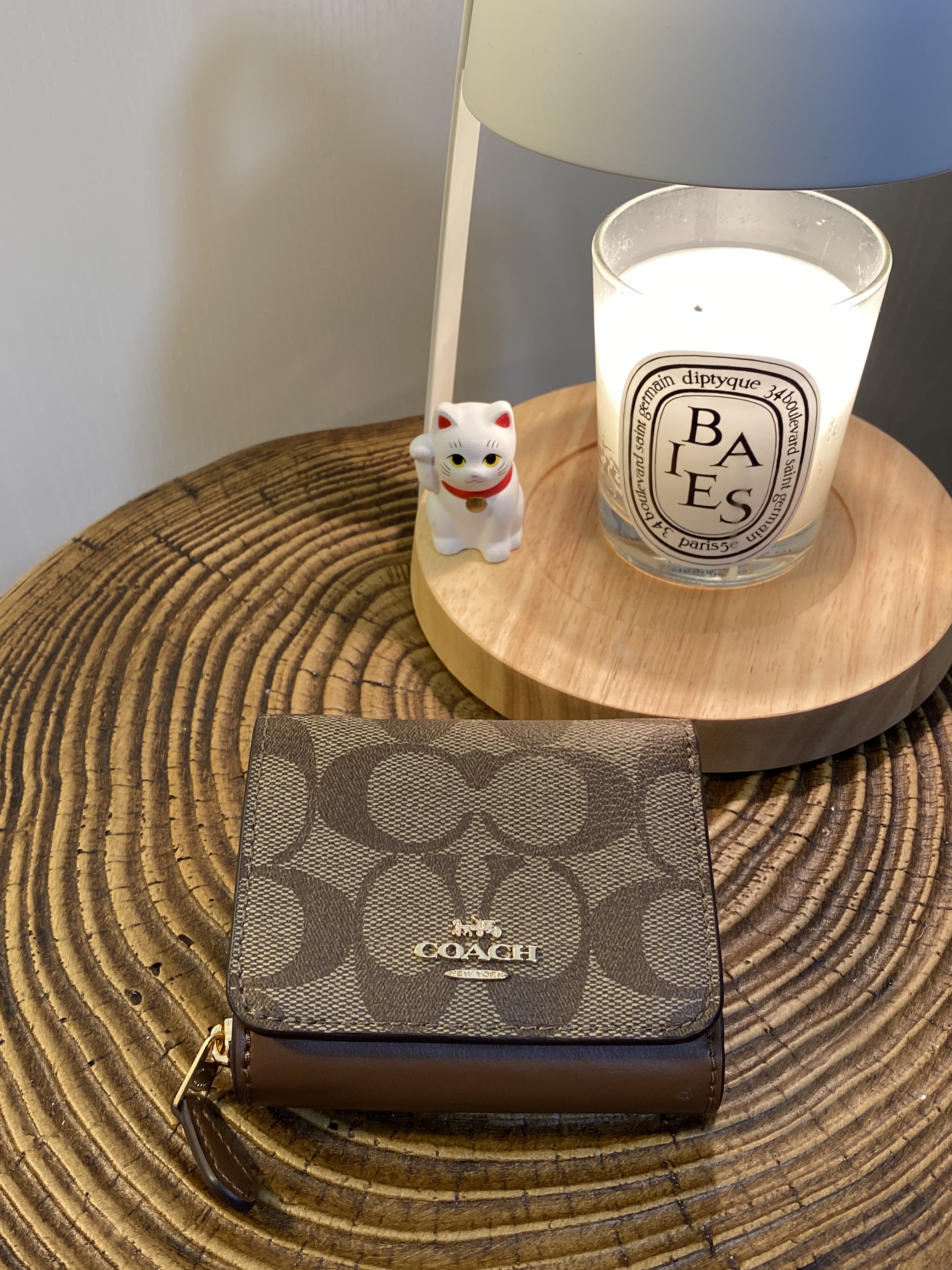 美國現貨 Coach Small Trifold Wallet - Brown