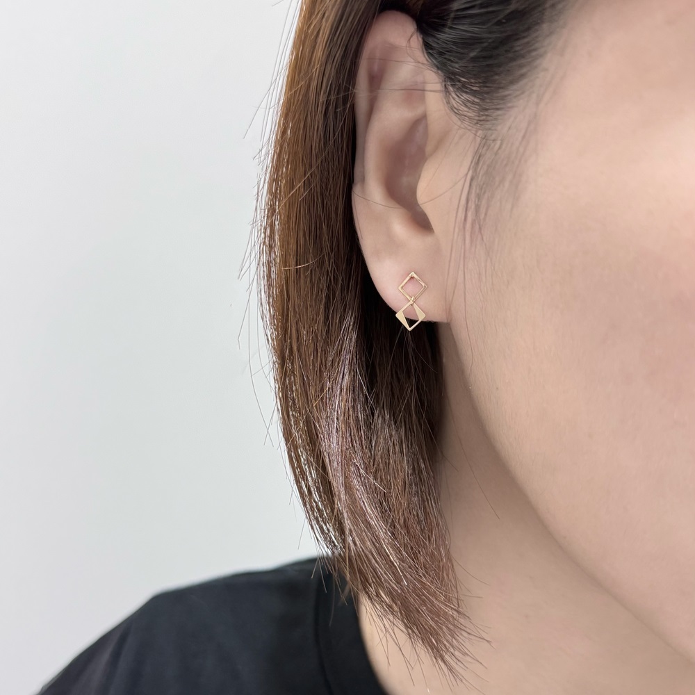 【me.luxe】K10雙菱耳環