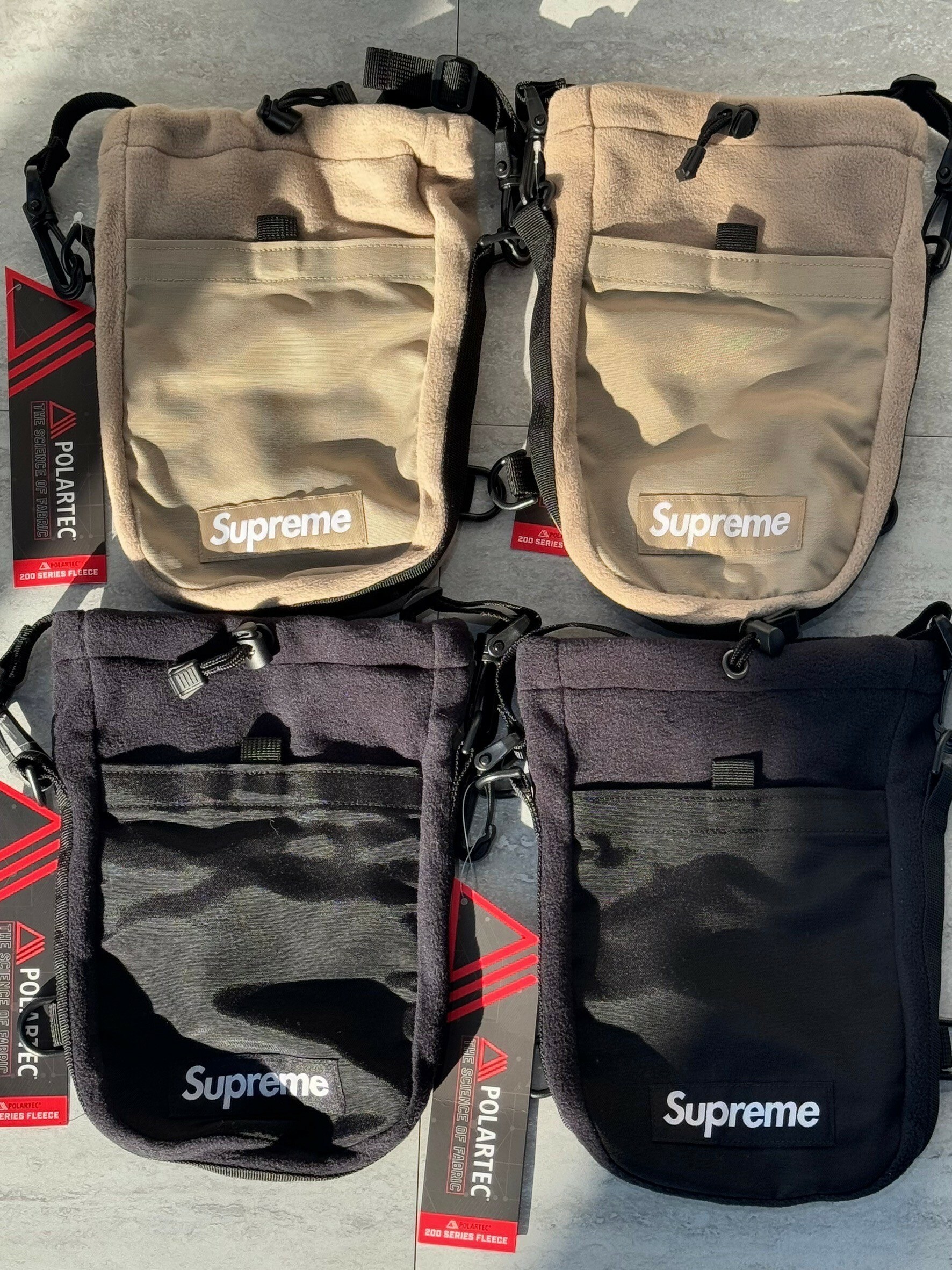 SUPREME POLARTEC SLING BAG 絨毛 肩背包