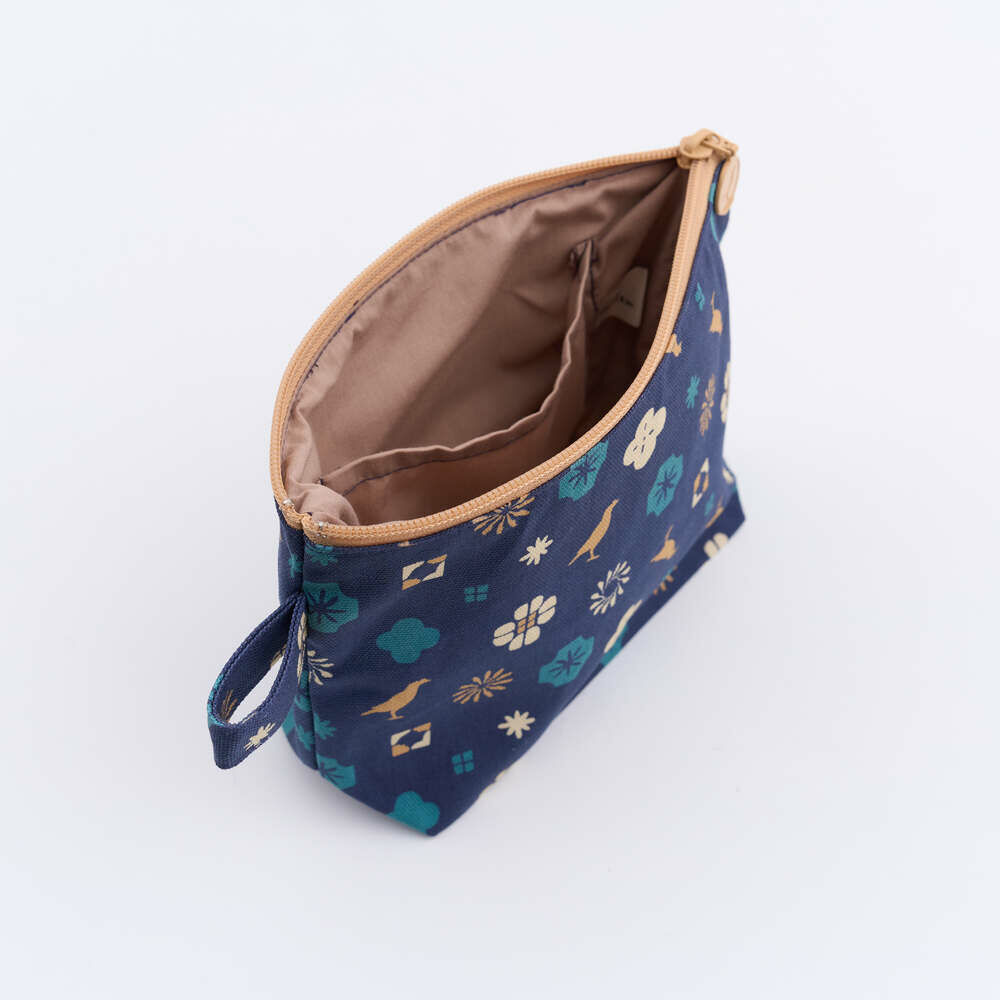 印花樂拉鏈梯形收納包