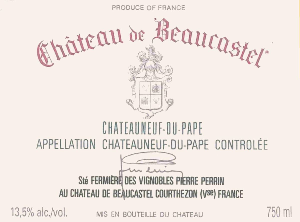 Chateau de Beaucastel Chateauneuf du Pape 2001 (RP96)