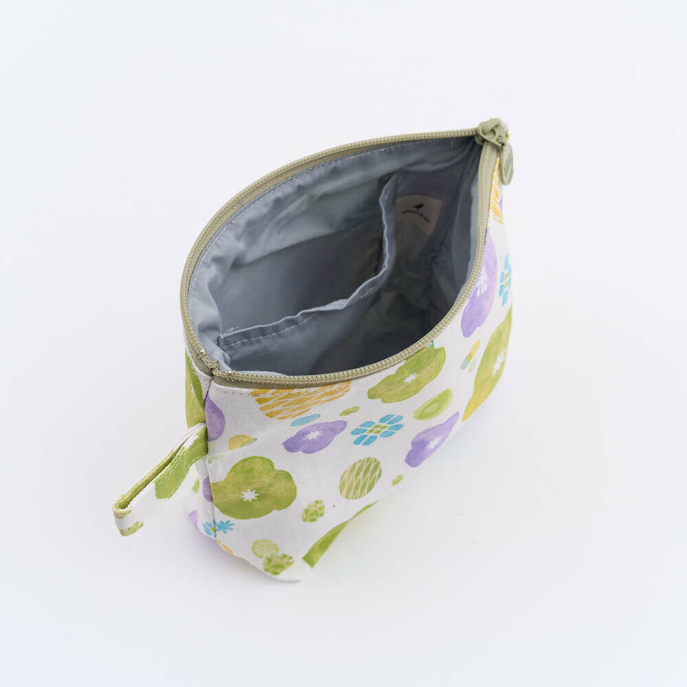 印花樂拉鏈梯形收納包