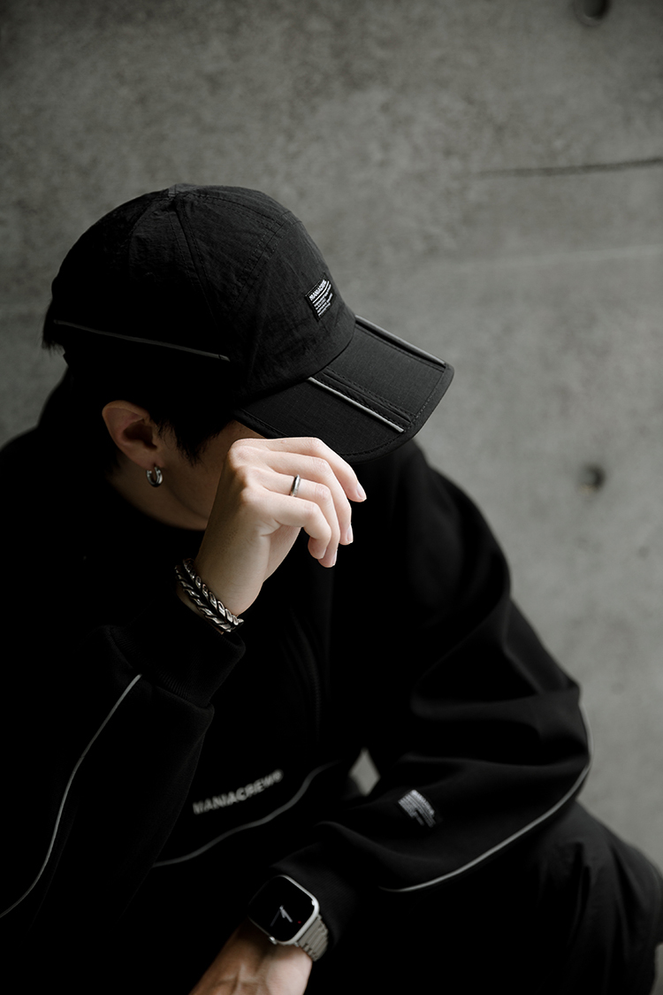 MANIA 防潑水五分割帽 反光出芽 灰 24 A/W Foldable Baseball Cap