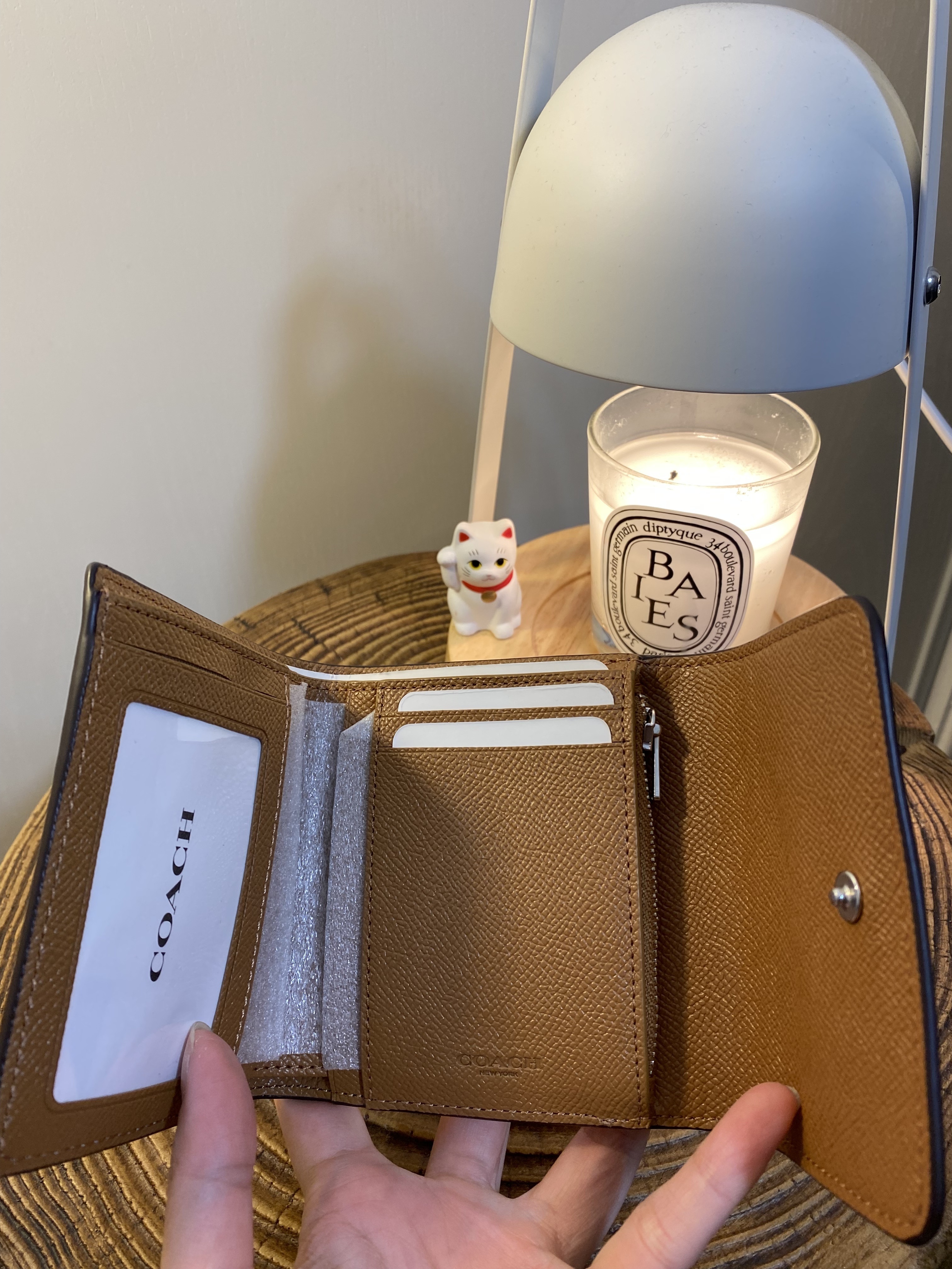 美國現貨 Coach Small Trifold Wallet in Colorblock