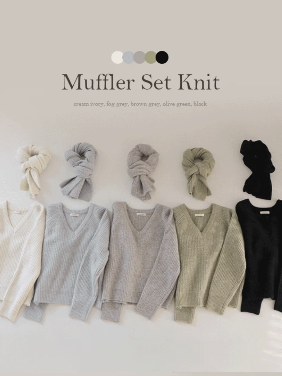 預訂｜SLOWAND #SLOWMADE Muffler Set Knit (5 Color)