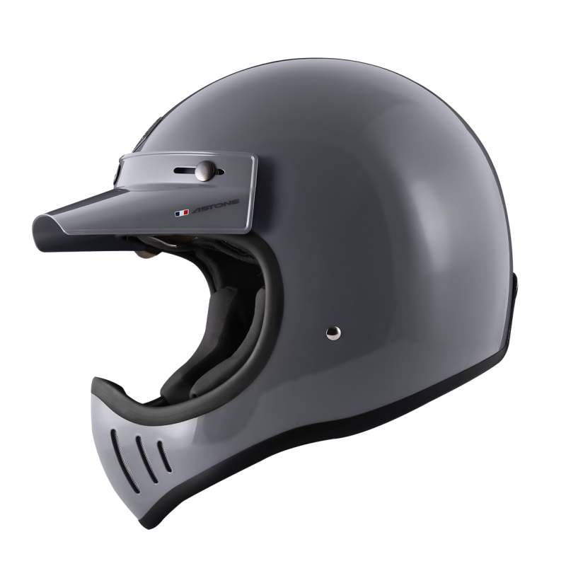 ASTONE Super Retro 水泥灰 素色 內墨片 全罩帽款 復古山車帽