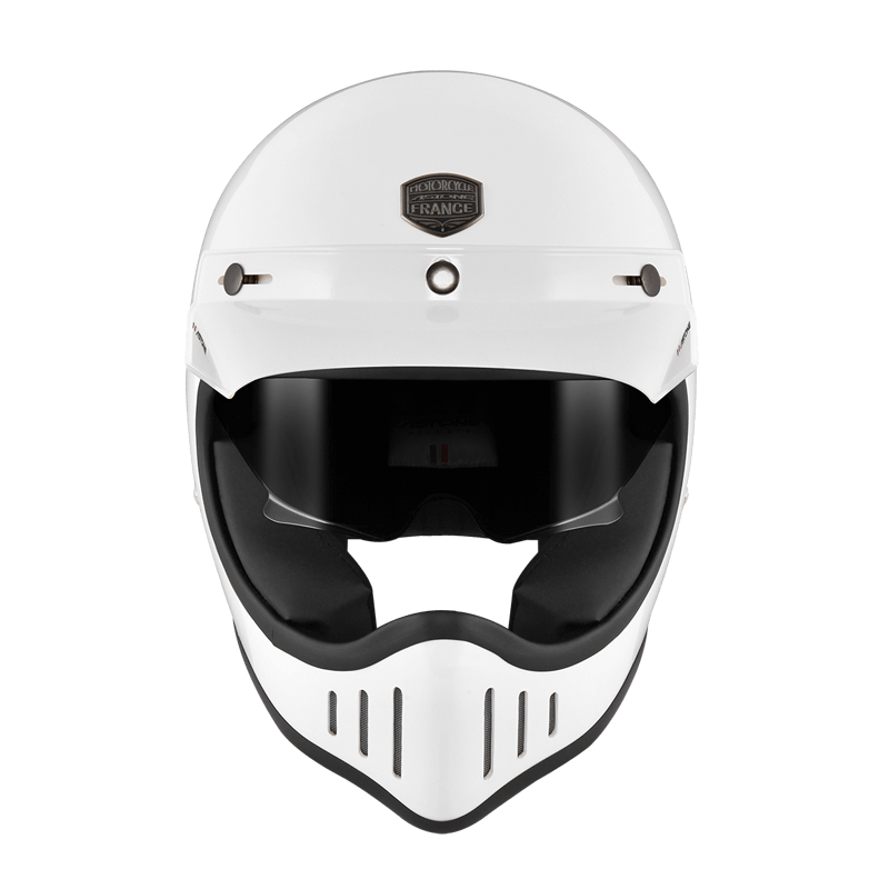 ASTONE Super Retro 白 素色 內墨片 全罩帽款 復古山車帽
