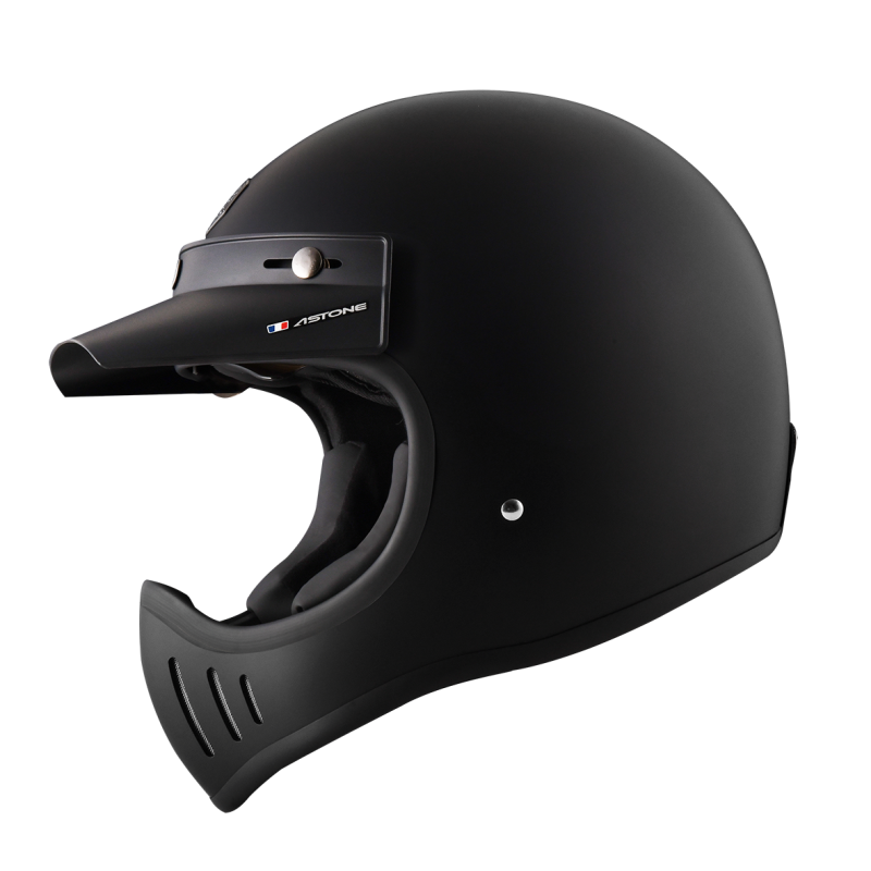 ASTONE Super Retro 平光黑 素色 內墨片 全罩帽款 復古山車帽