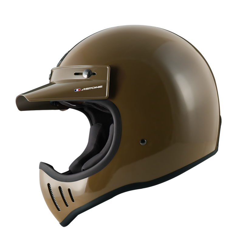 ASTONE Super Retro 咖啡拿鐵 素色 內墨片 全罩帽款 復古山車帽