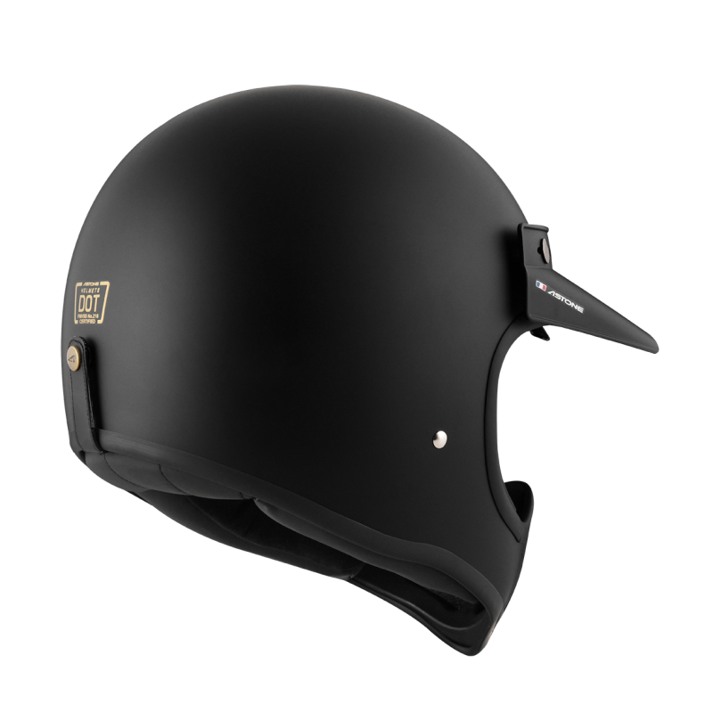 ASTONE Super Retro 平光黑 素色 內墨片 全罩帽款 復古山車帽