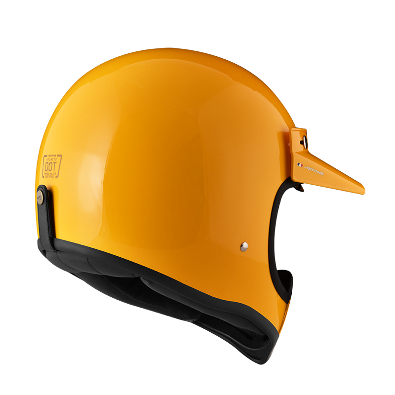 ASTONE Super Retro 山吹黃 素色 內墨片 全罩帽款 復古山車帽