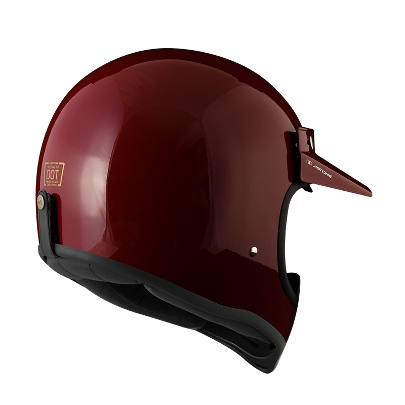 ASTONE Super Retro 勃根紅 素色 內墨片 全罩帽款 復古山車帽