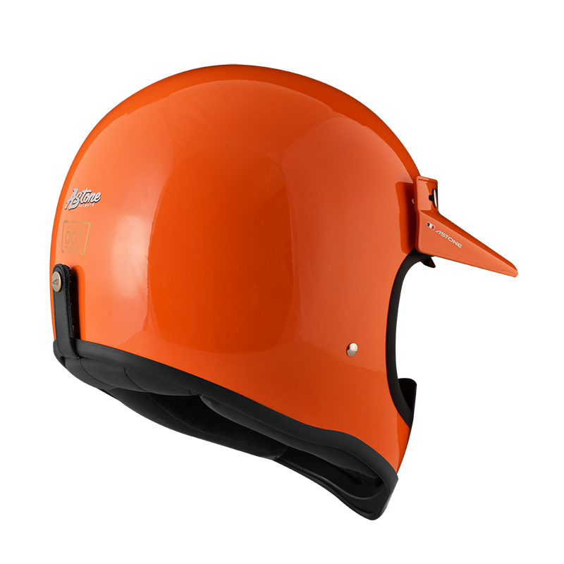 ASTONE Super Retro 落日橙 素色 內墨片 全罩帽款 復古山車帽