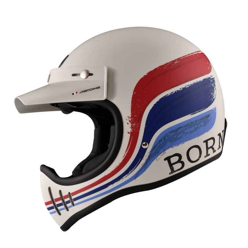 ASTONE Super Retro AF11平暖灰 彩繪 內墨片 全罩帽款 復古山車帽