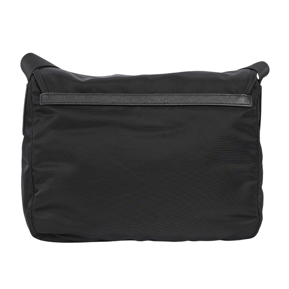 三角牌尼龍雙釦小款斜背包/相機包(黑色) 1BD953 ZOT F0002